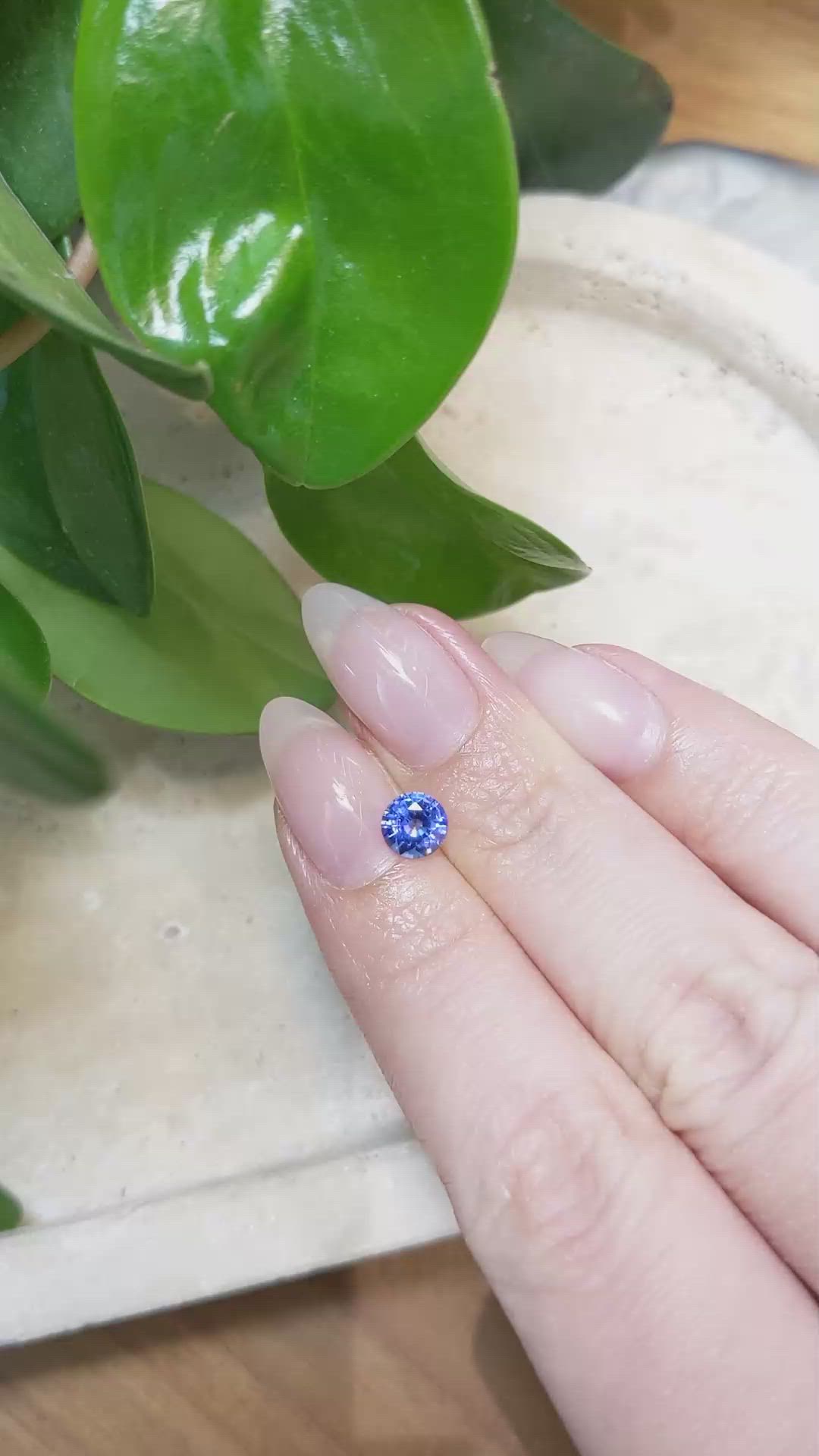 0.78 Ct. Blue Sapphire from Ceylon (Sri Lanka) Size Video