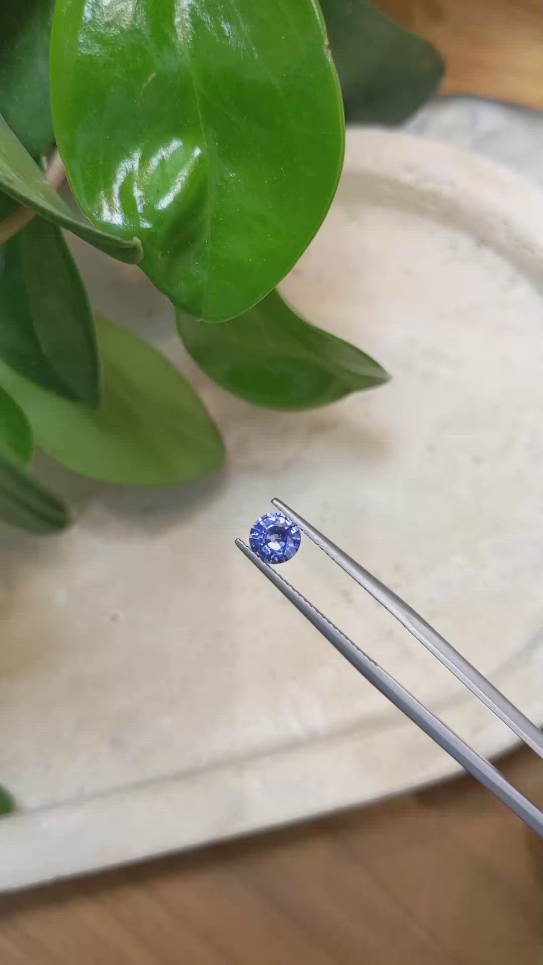 0.78 Ct. Blue Sapphire from Ceylon (Sri Lanka) Size Video
