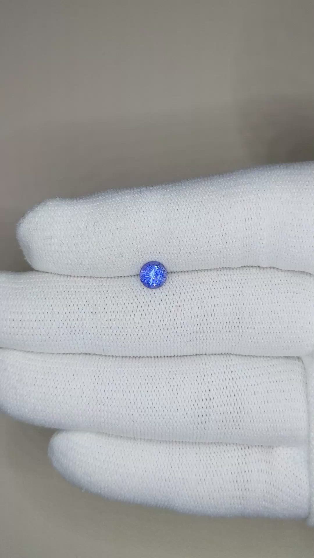 0.71 Ct. Blue Sapphire from Ceylon (Sri Lanka) Size Video