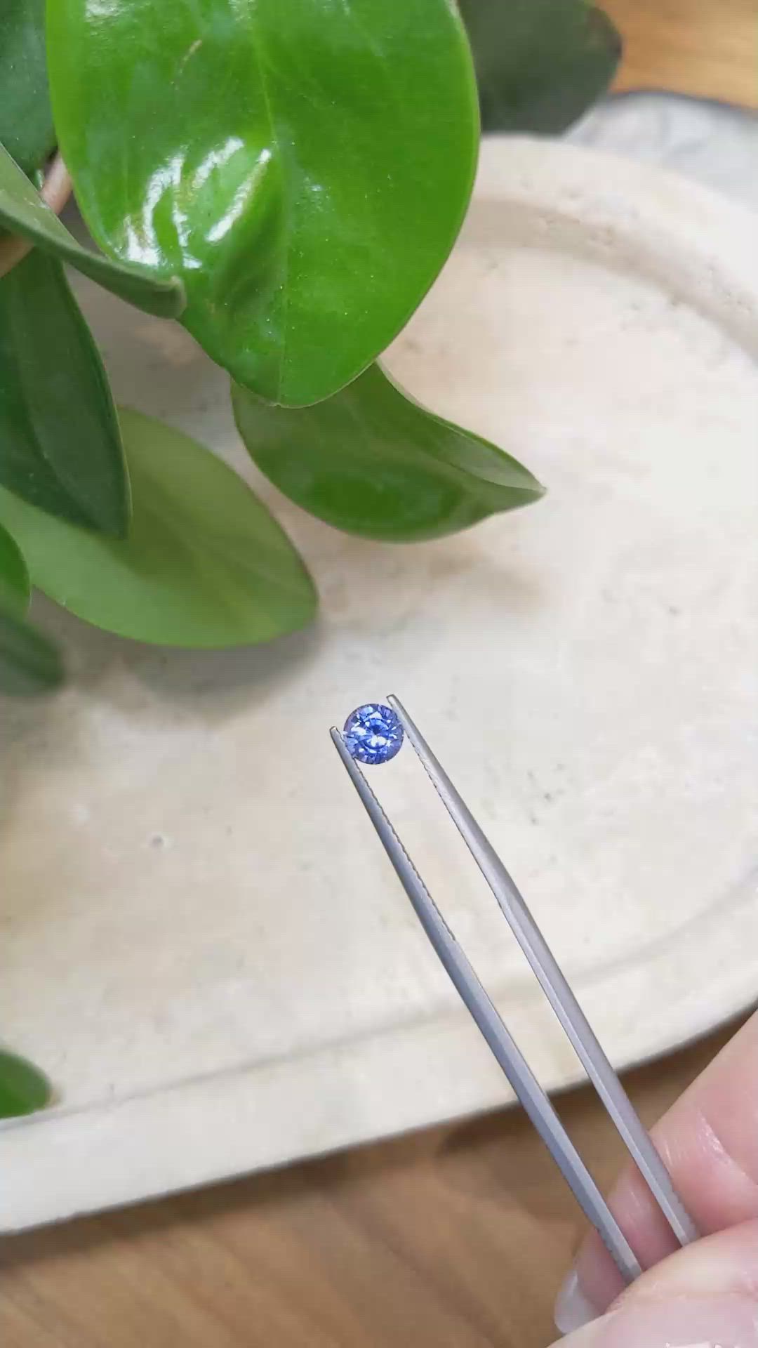 0.71 Ct. Blue Sapphire from Ceylon (Sri Lanka) Size Video