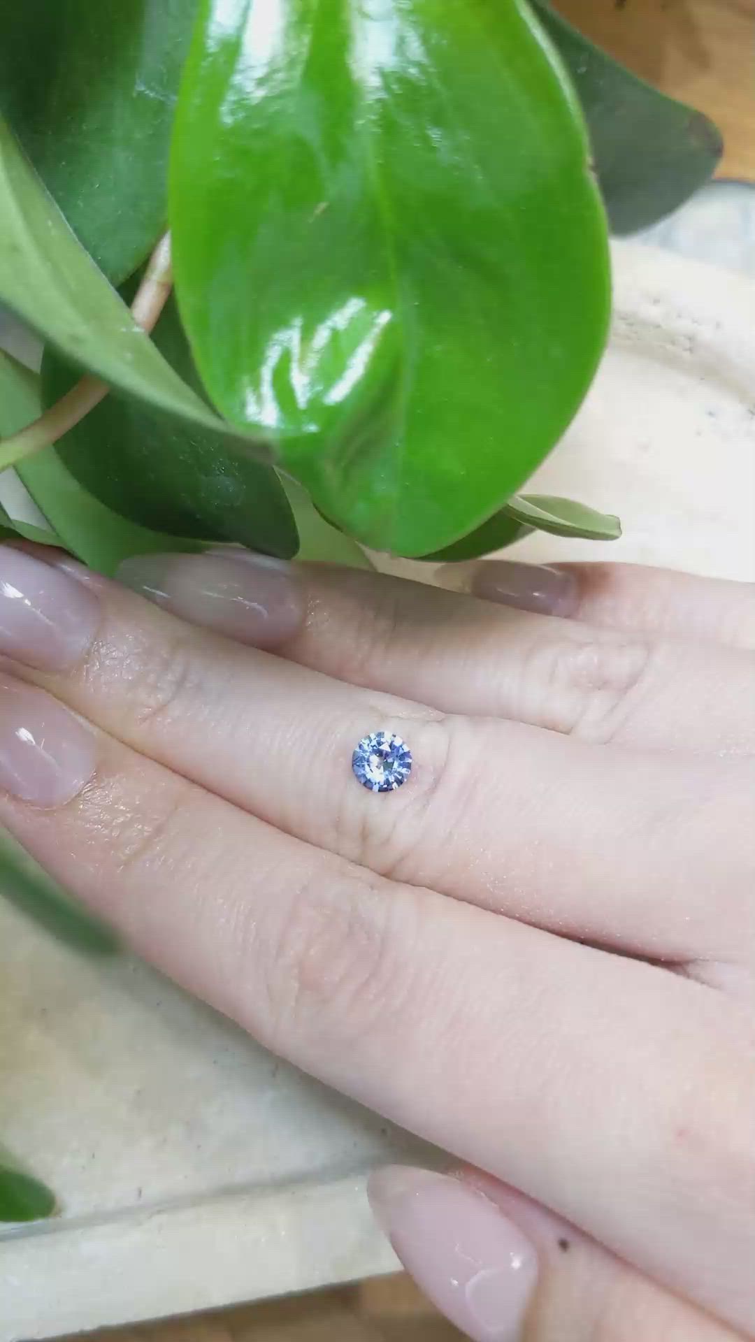 0.70 Ct. Blue Sapphire from Ceylon (Sri Lanka) Size Video