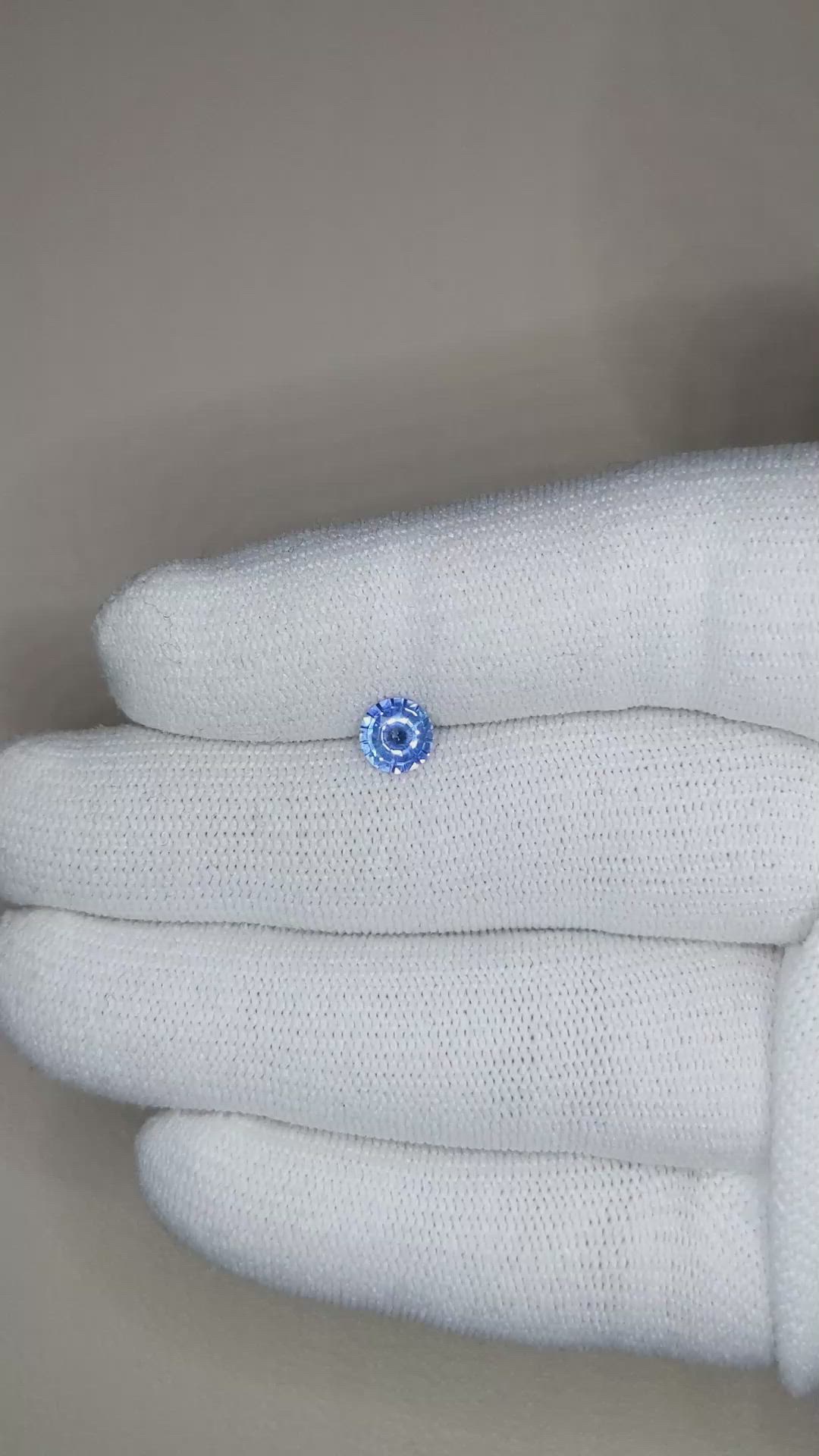 0.70 Ct. Blue Sapphire from Ceylon (Sri Lanka) Size Video