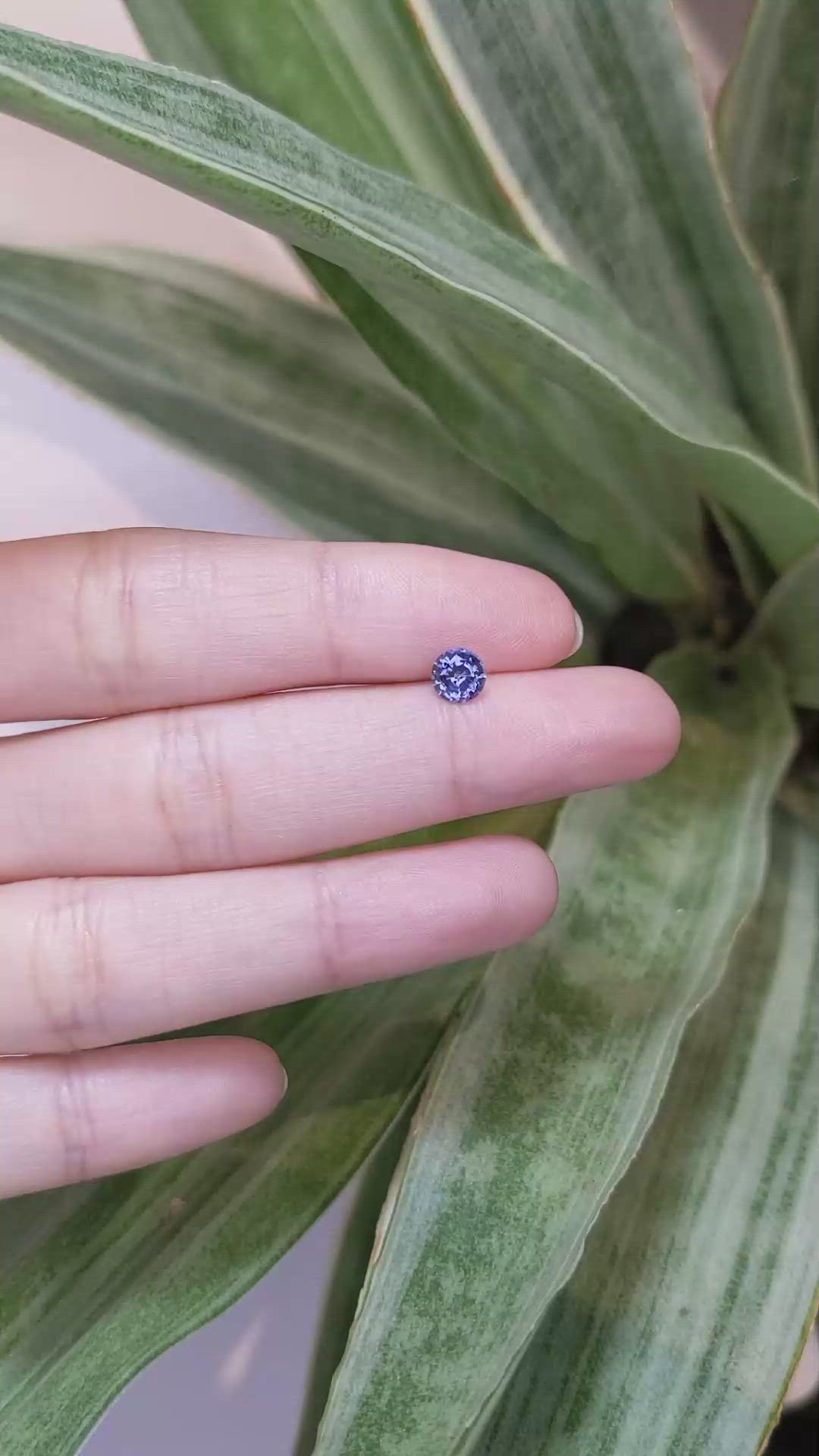 0.68 Ct. Blue Sapphire from Ceylon (Sri Lanka) Size Video