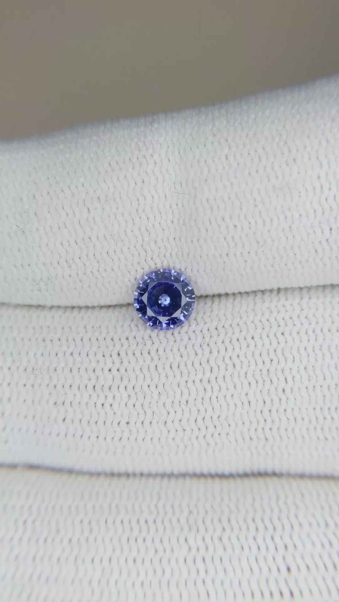 0.68 Ct. Blue Sapphire from Ceylon (Sri Lanka) Size Video
