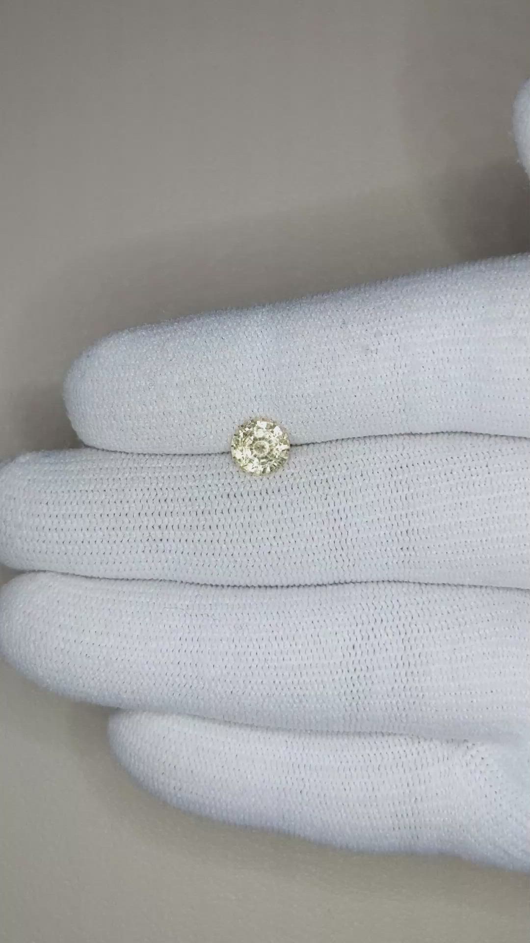 1.24 Ct. Yellow Sapphire from Ceylon (Sri Lanka) Size Video