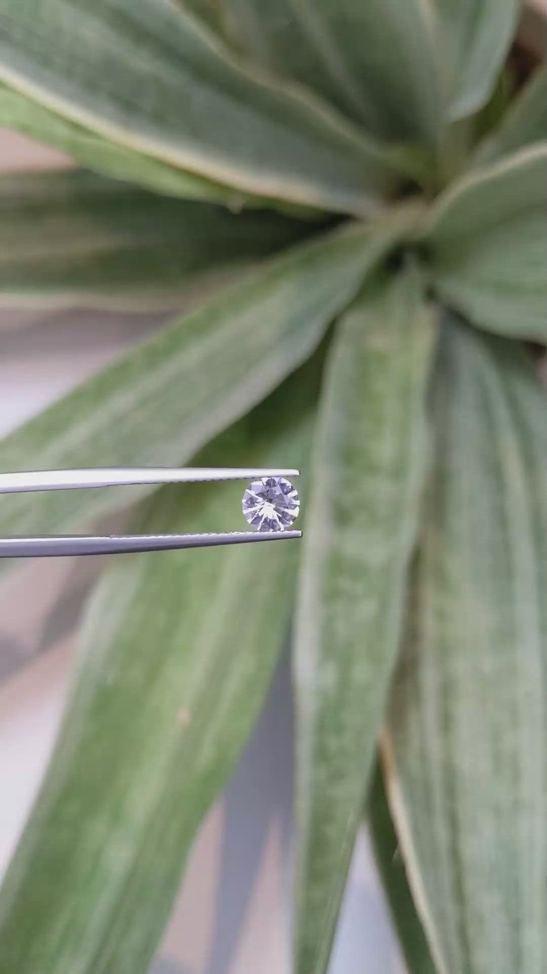 0.83 Ct. White Sapphire from Ceylon (Sri Lanka) Size Video