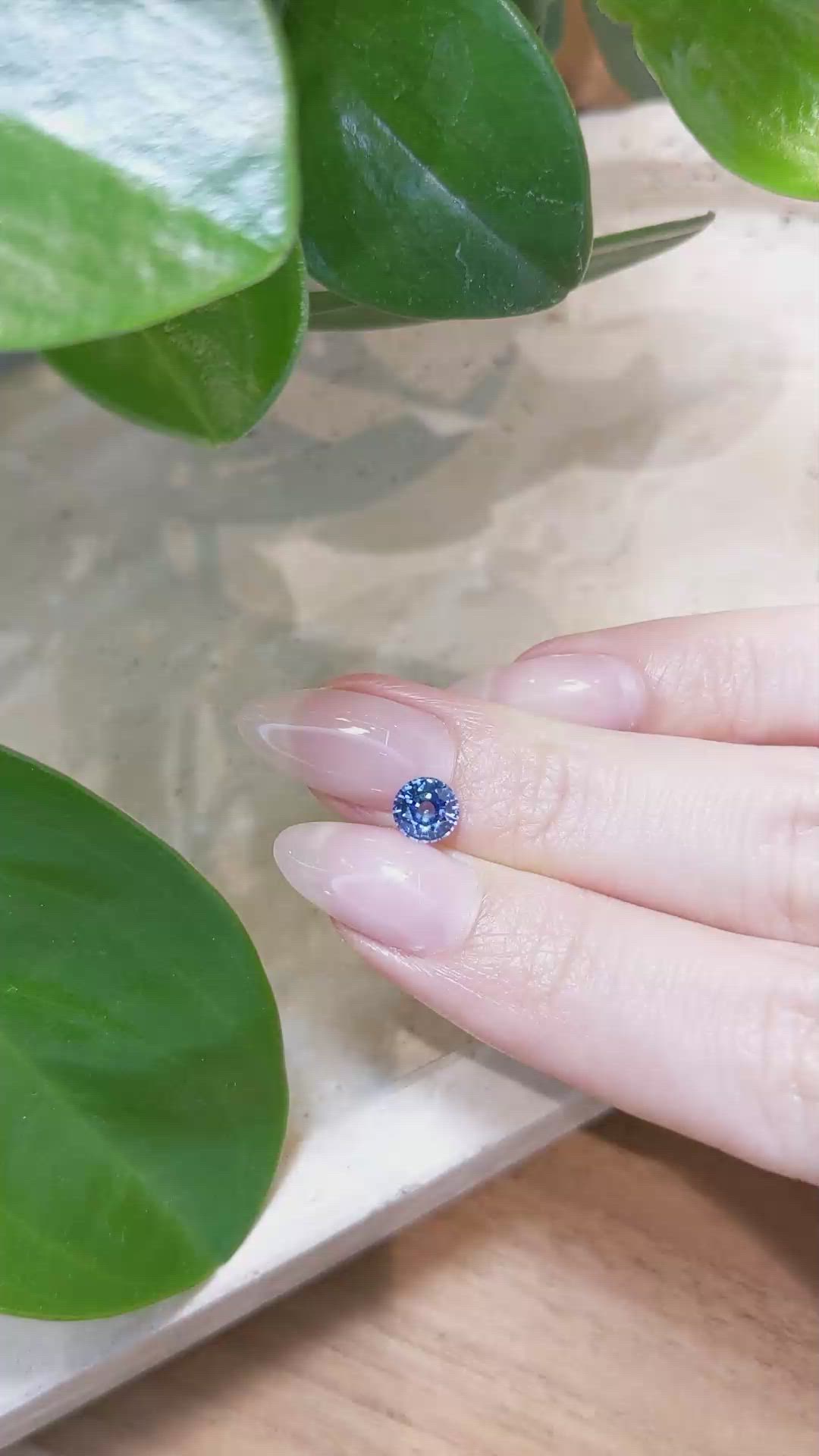 0.95 Ct. Blue Sapphire from Ceylon (Sri Lanka) Size Video
