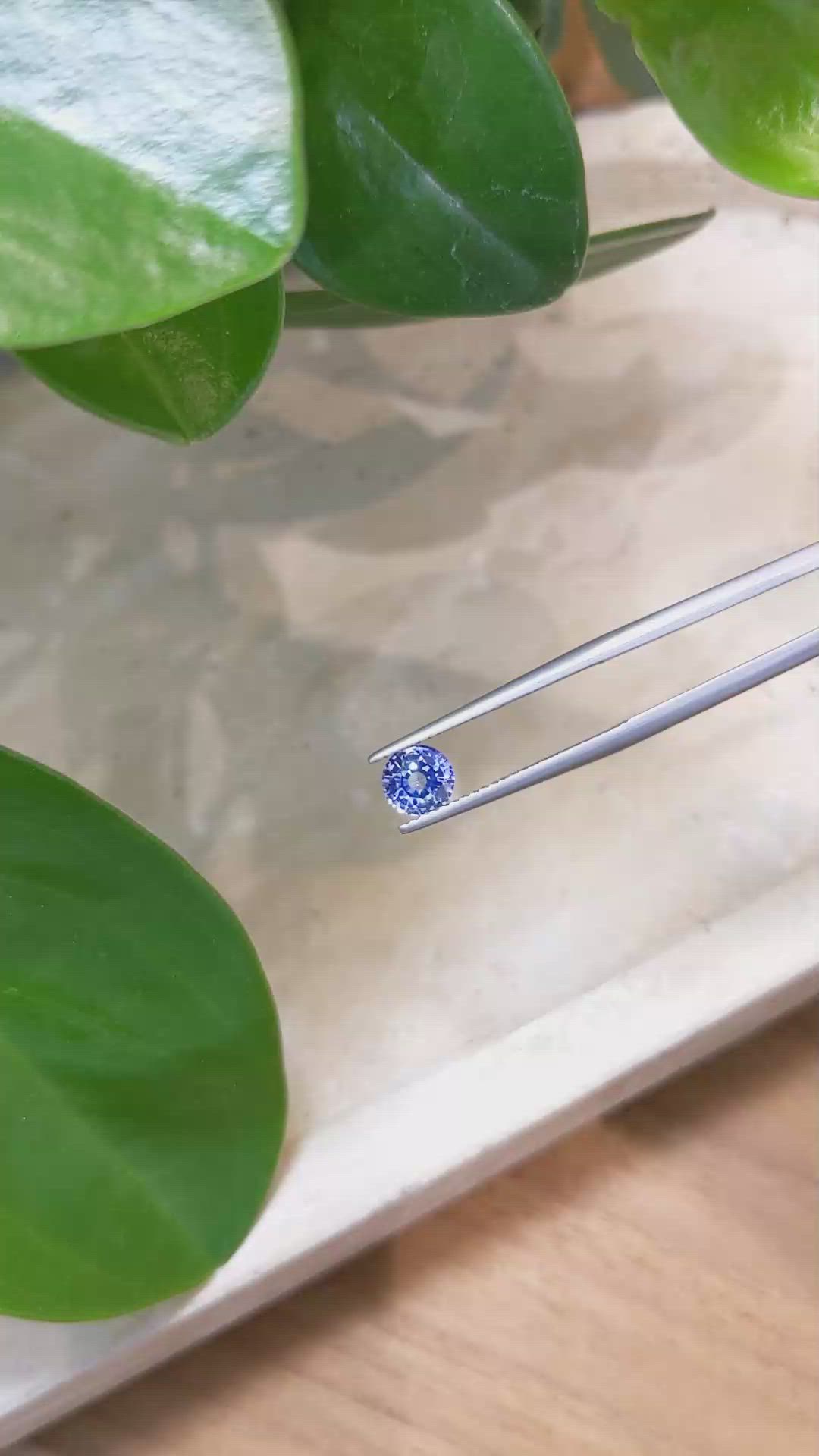 0.95 Ct. Blue Sapphire from Ceylon (Sri Lanka) Size Video