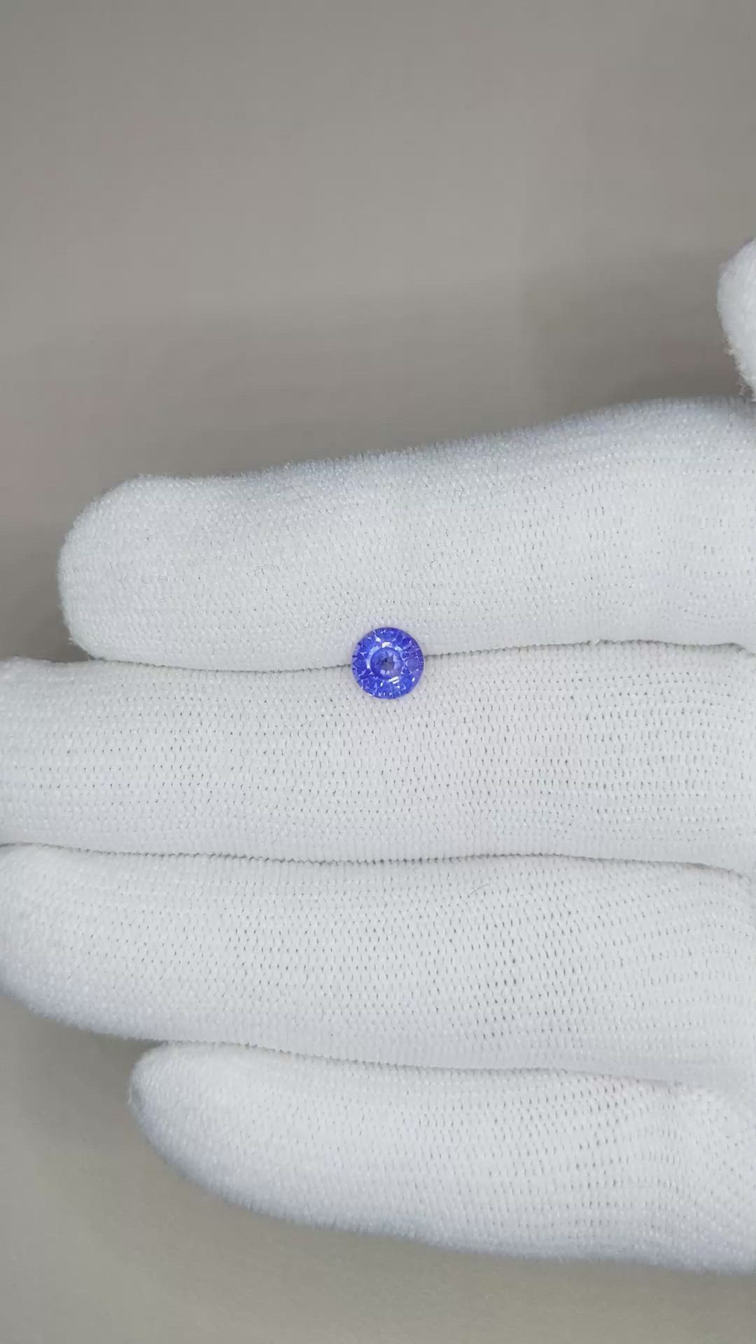 0.86 Ct. Blue Sapphire from Ceylon (Sri Lanka) Size Video