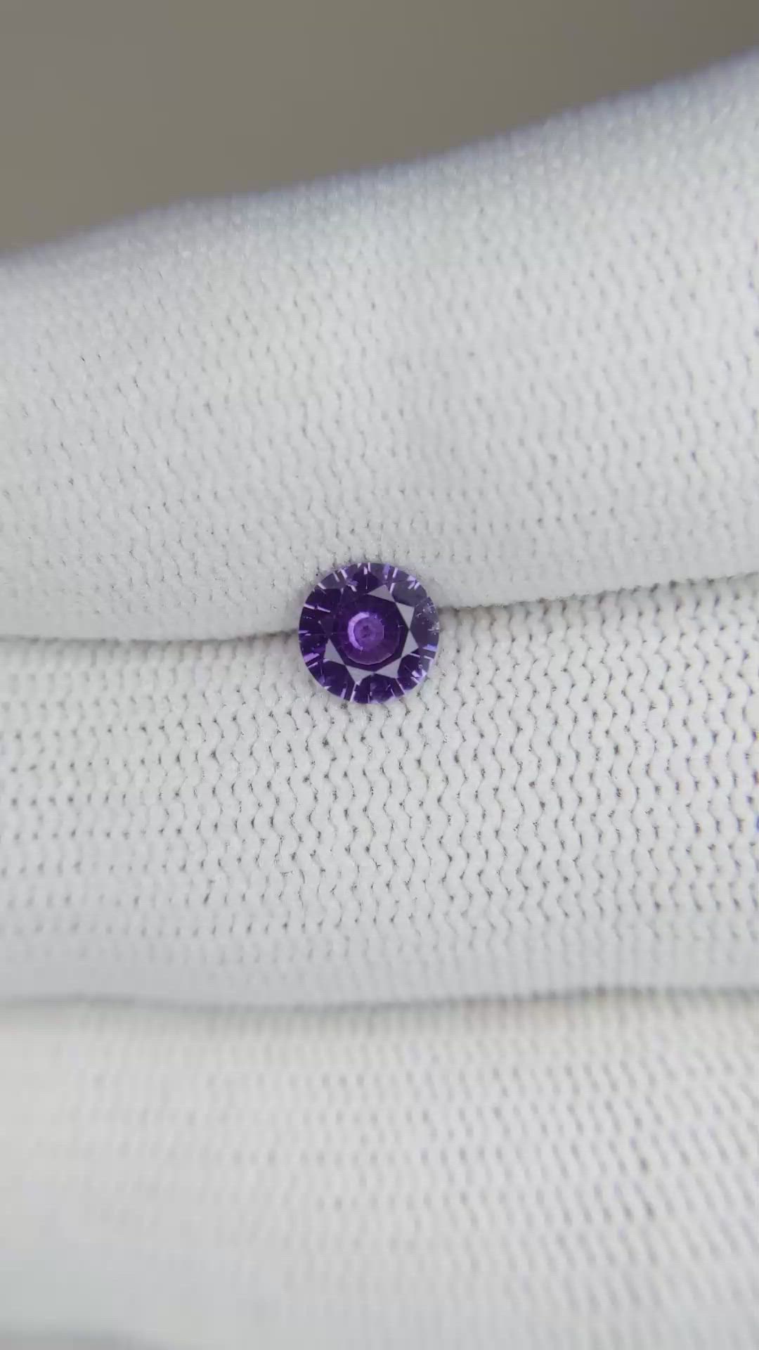 0.65 Ct. Purple Sapphire from Ceylon (Sri Lanka) Size Video