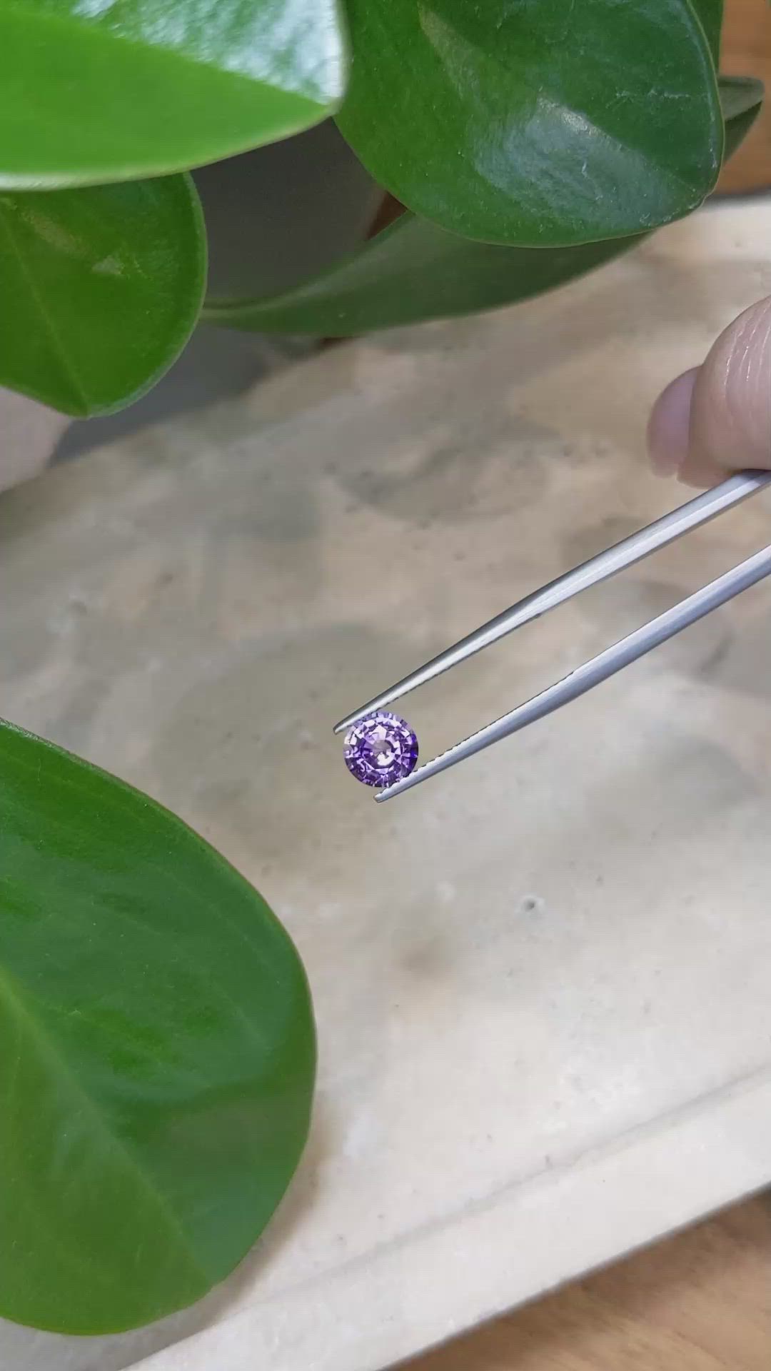 1.22 Ct. Purplish Pink Sapphire from Ceylon (Sri Lanka) Size Video