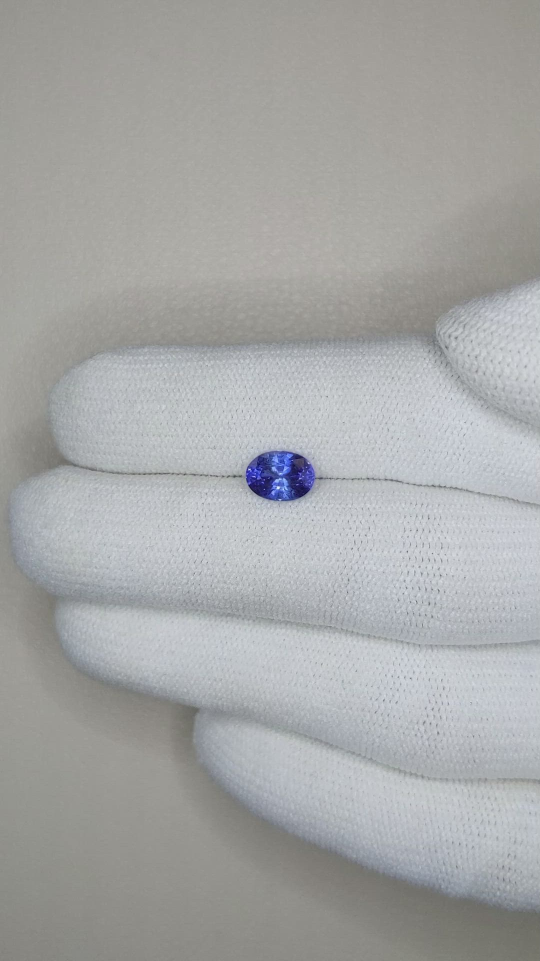 1.22 Ct. Blue Sapphire from Ceylon (Sri Lanka) Size Video