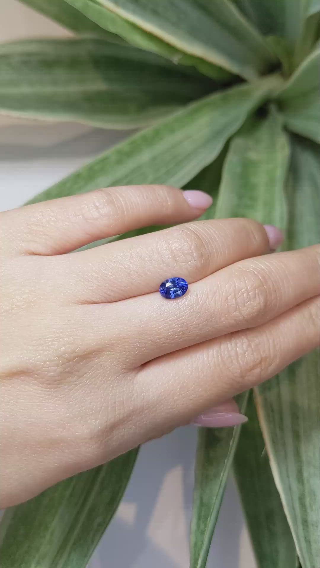 1.22 Ct. Blue Sapphire from Ceylon (Sri Lanka) Size Video