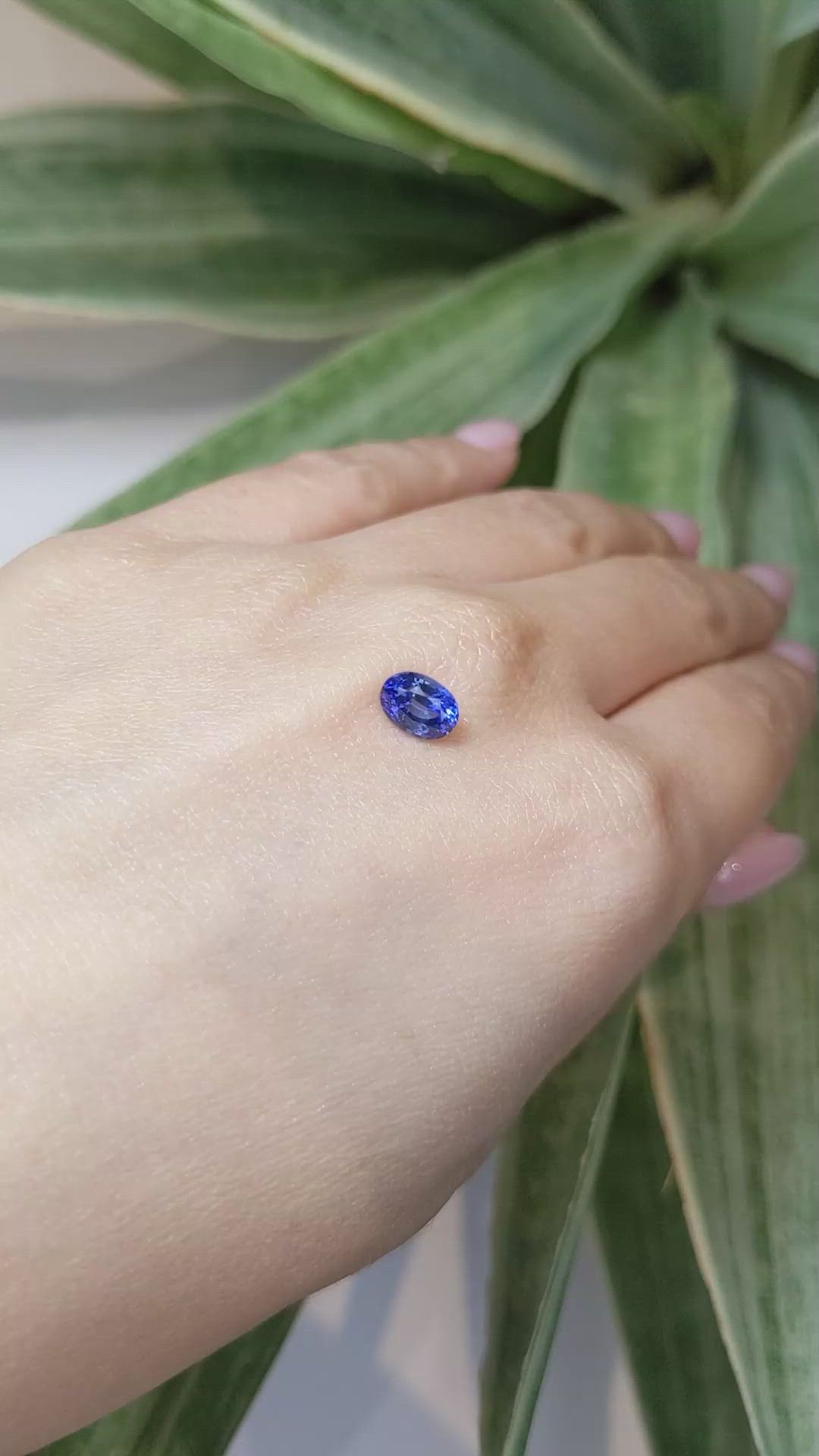 1.22 Ct. Blue Sapphire from Ceylon (Sri Lanka) Size Video