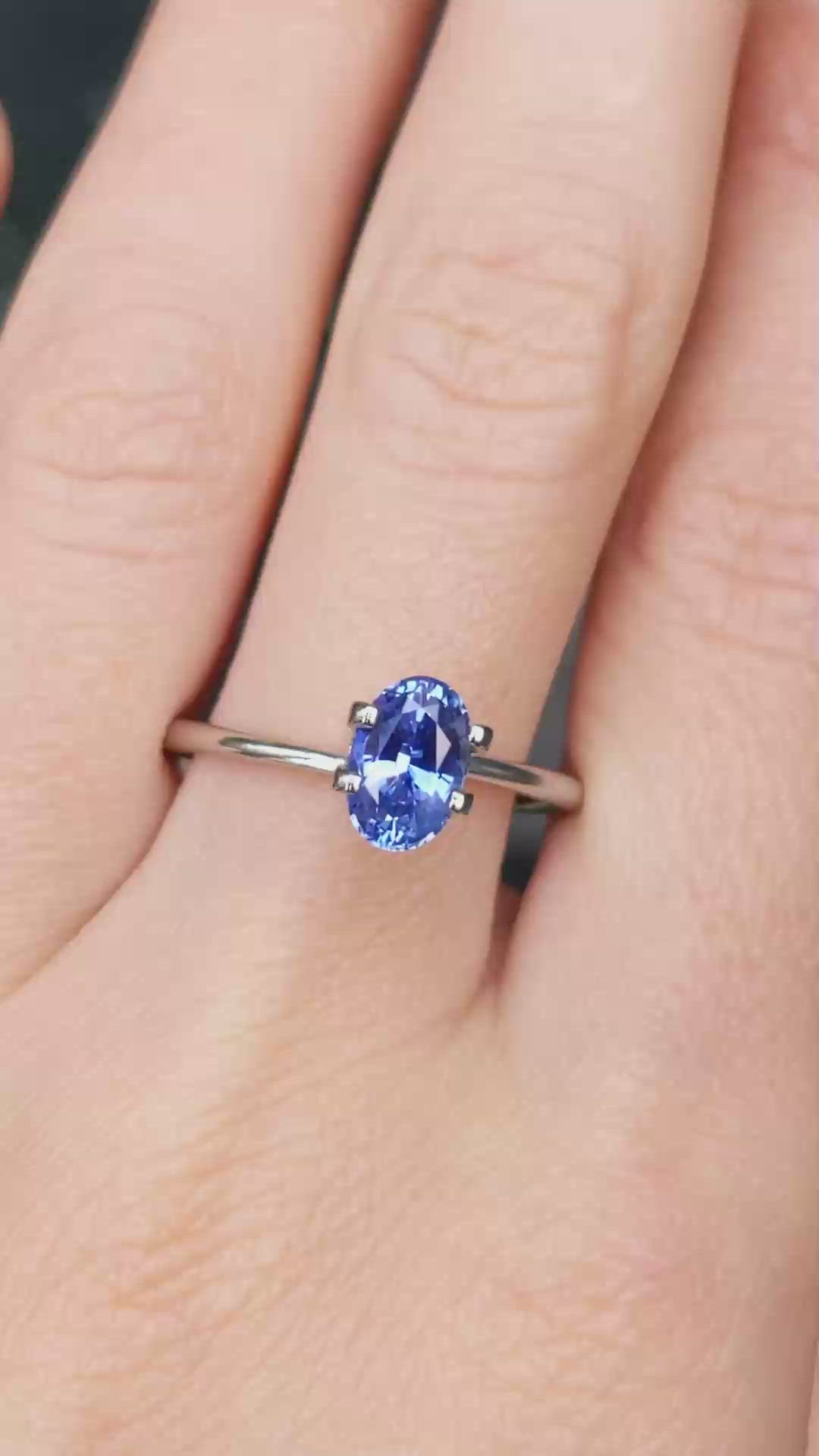 1.26 Ct. Blue Sapphire from Ceylon (Sri Lanka) Size Video