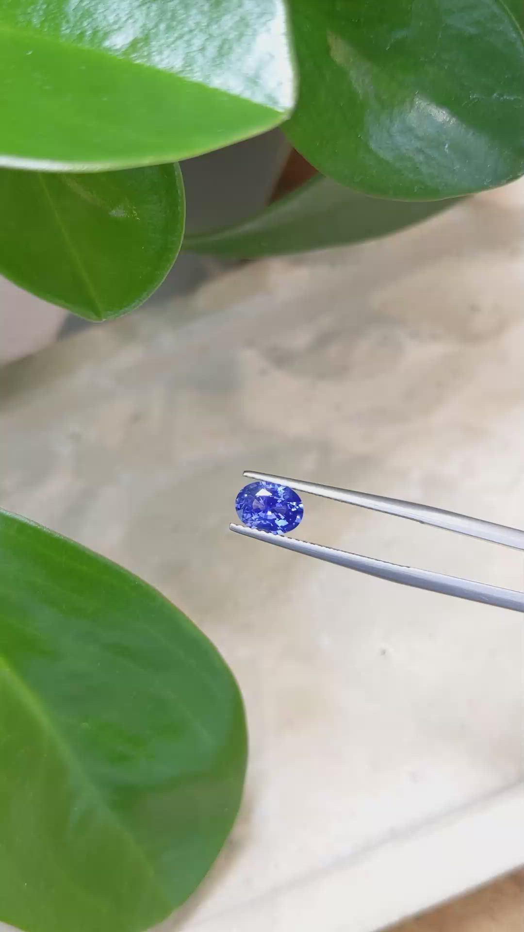 1.19 Ct. Blue Sapphire from Ceylon (Sri Lanka) Size Video
