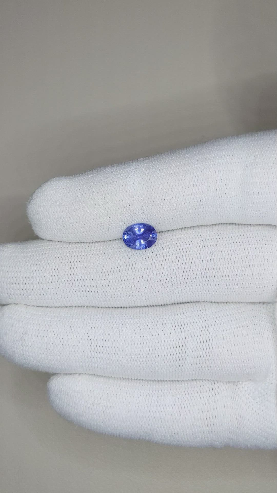 1.19 Ct. Blue Sapphire from Ceylon (Sri Lanka) Size Video