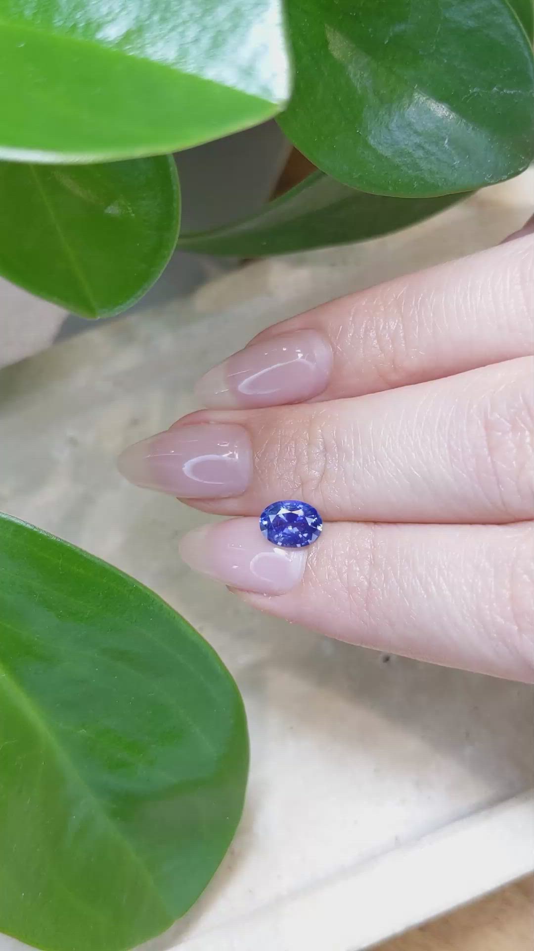 1.19 Ct. Blue Sapphire from Ceylon (Sri Lanka) Size Video
