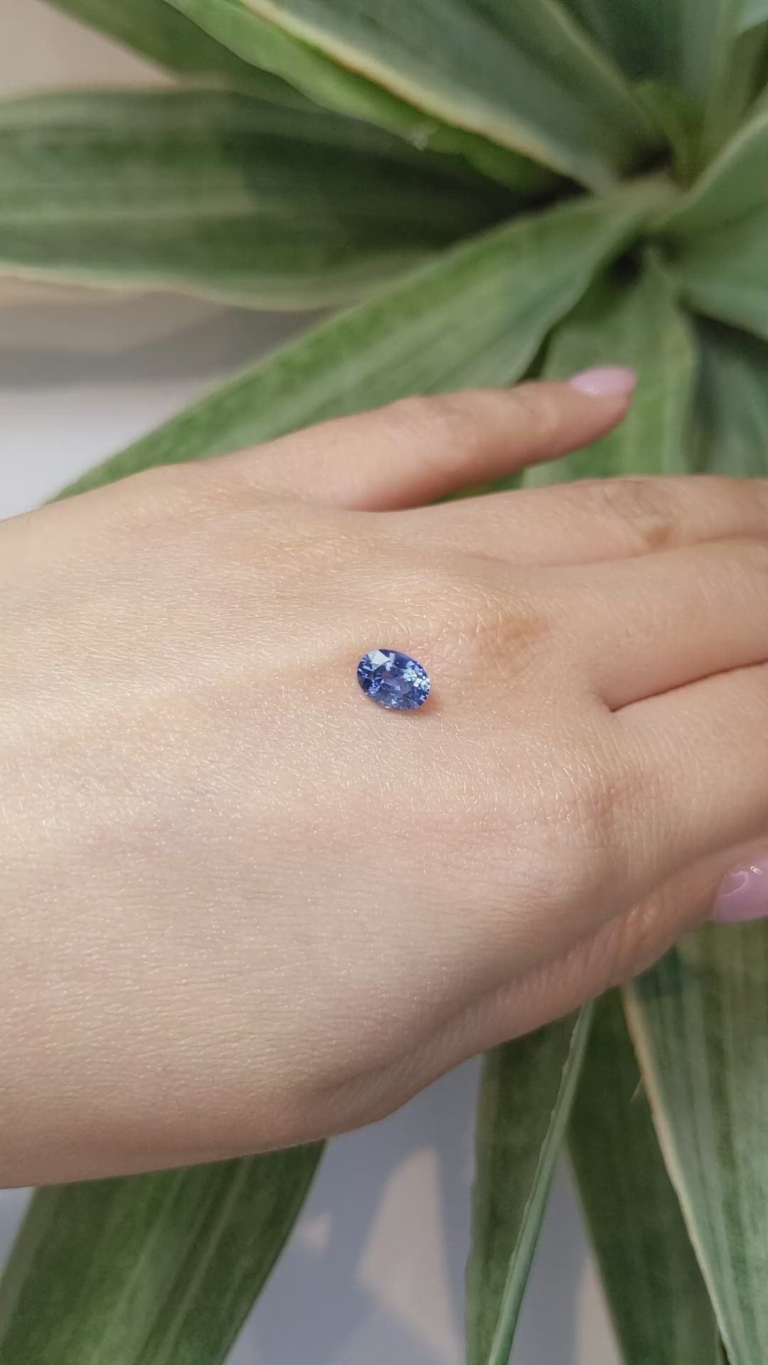 1.17 Ct. Blue Sapphire from Ceylon (Sri Lanka) Size Video