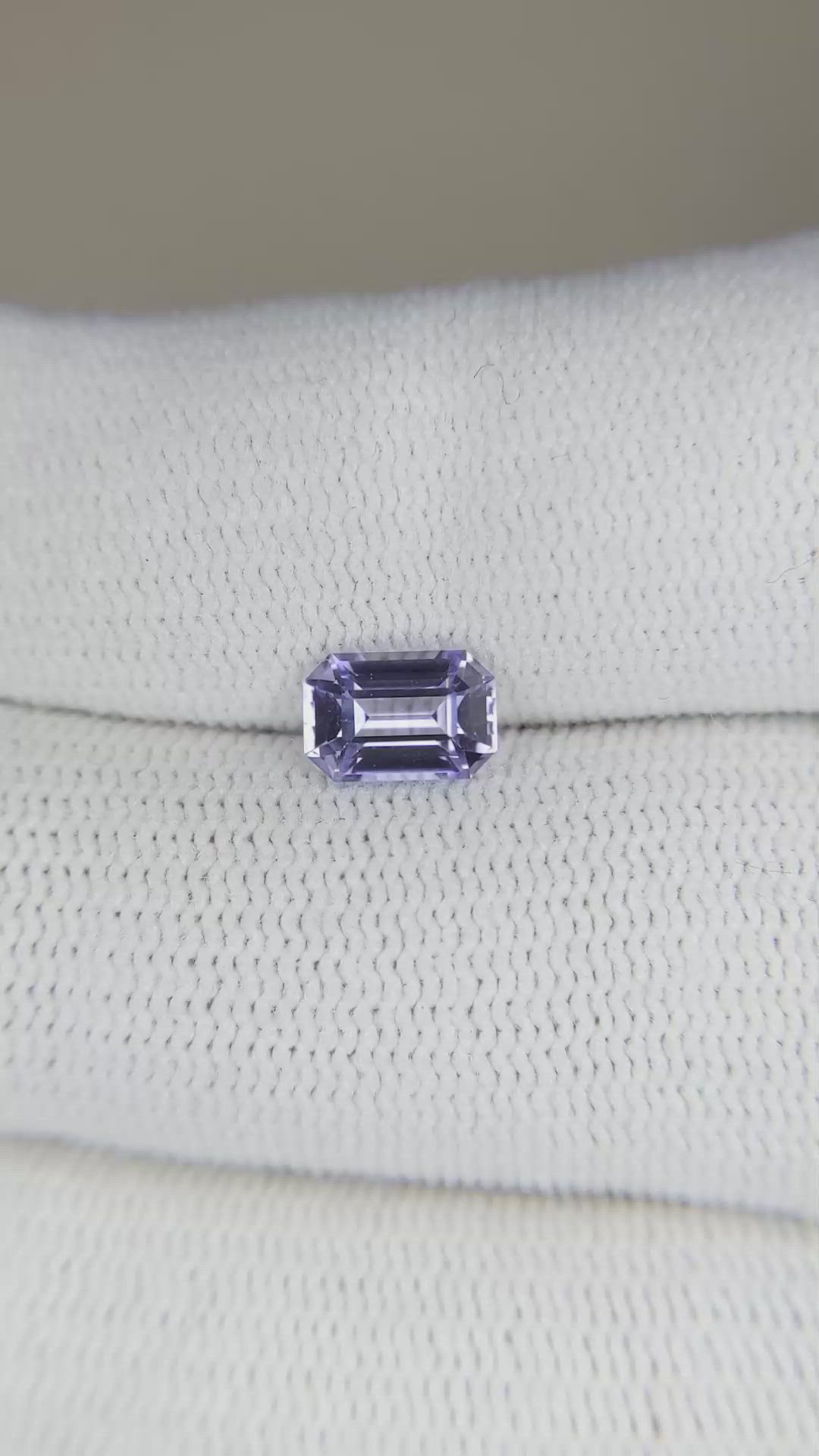 1.14 Ct. Violet Sapphire from Ceylon (Sri Lanka) Size Video