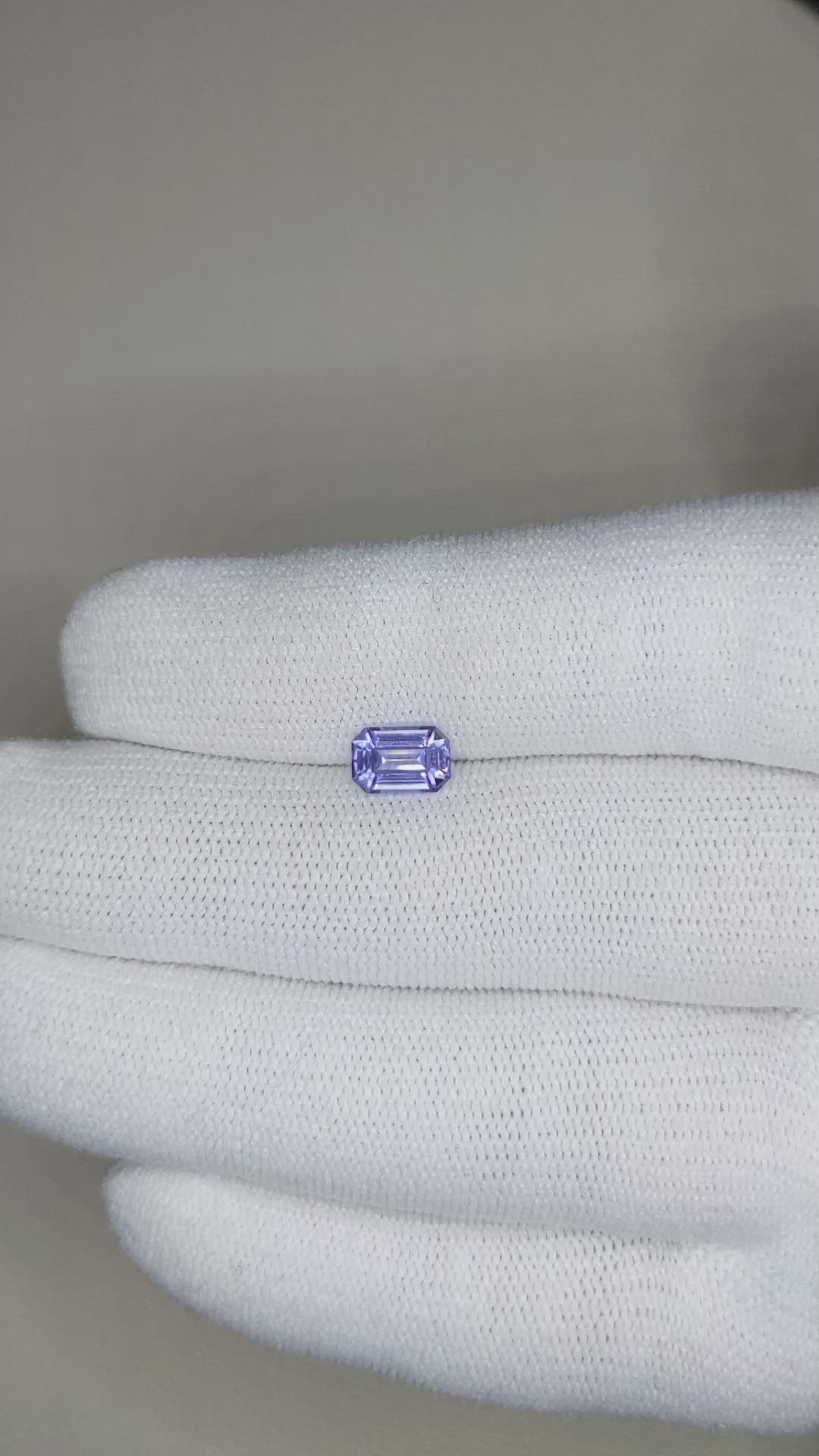 1.14 Ct. Violet Sapphire from Ceylon (Sri Lanka) Size Video