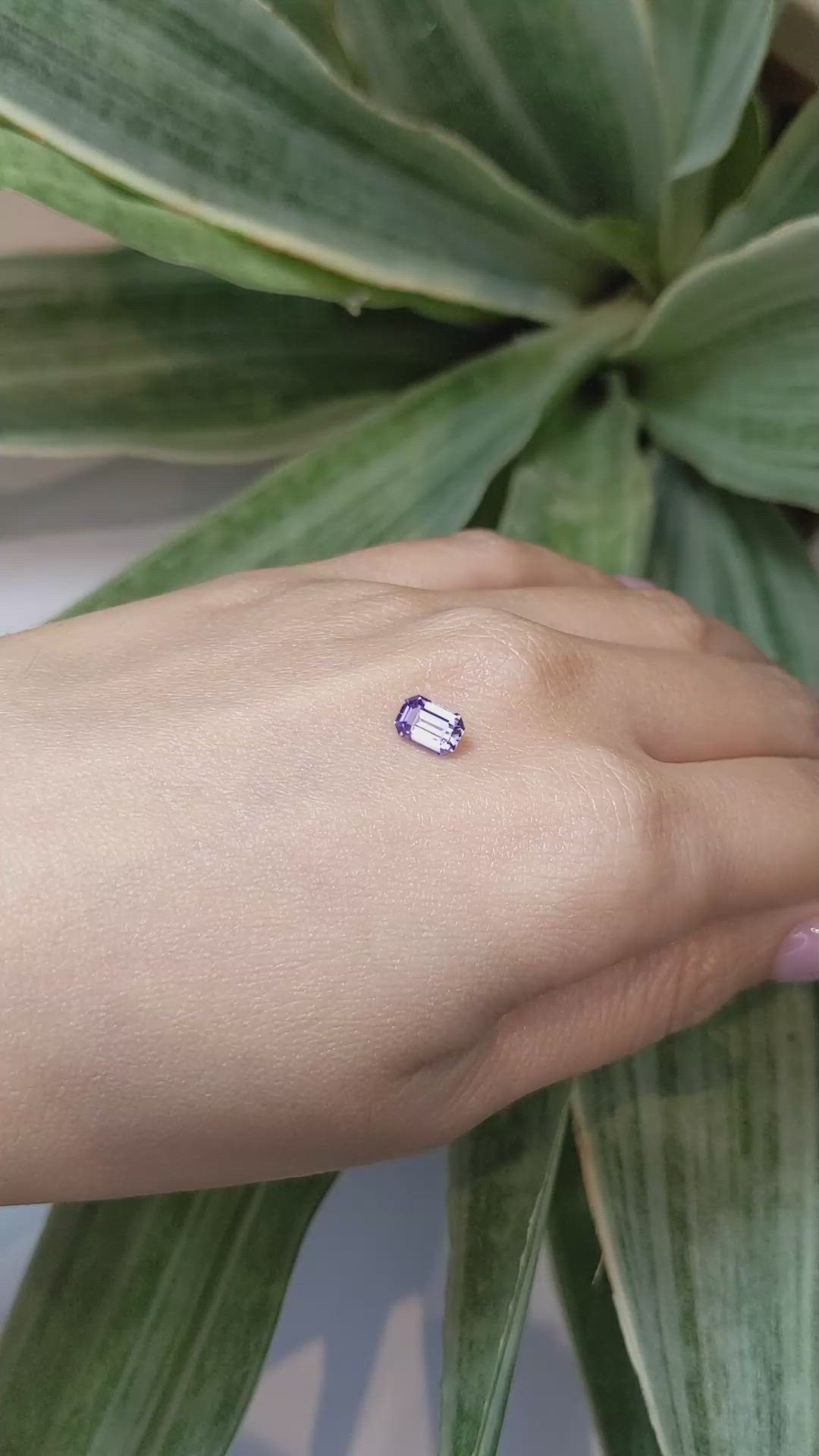 1.14 Ct. Violet Sapphire from Ceylon (Sri Lanka) Size Video