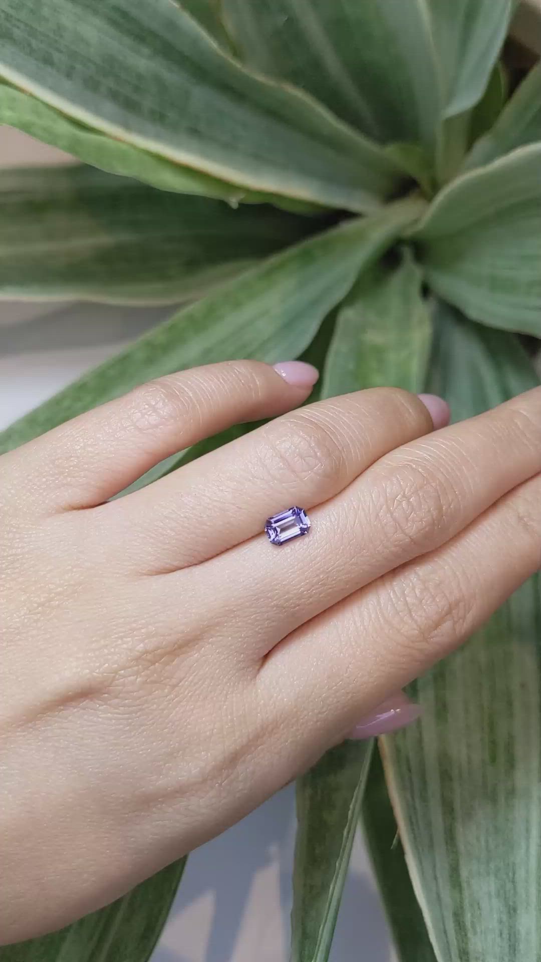 1.14 Ct. Violet Sapphire from Ceylon (Sri Lanka) Size Video