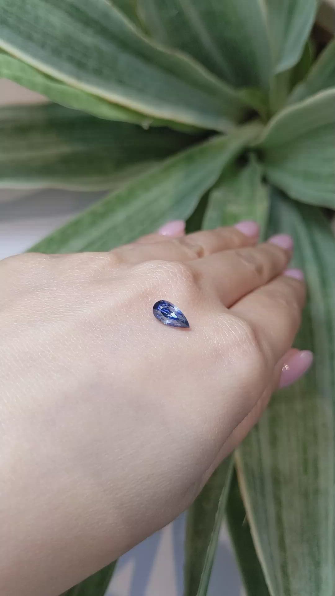 1.44 Ct. Blue Sapphire from Ceylon (Sri Lanka) Size Video