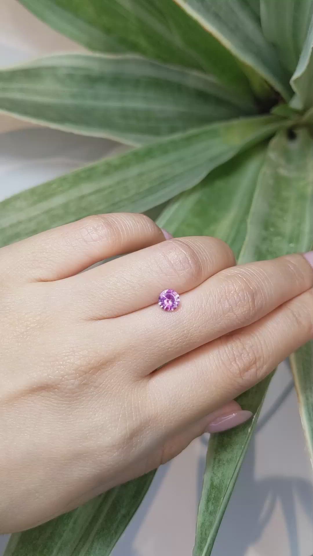 0.89 Ct. Pink Sapphire from Ceylon (Sri Lanka) Size Video