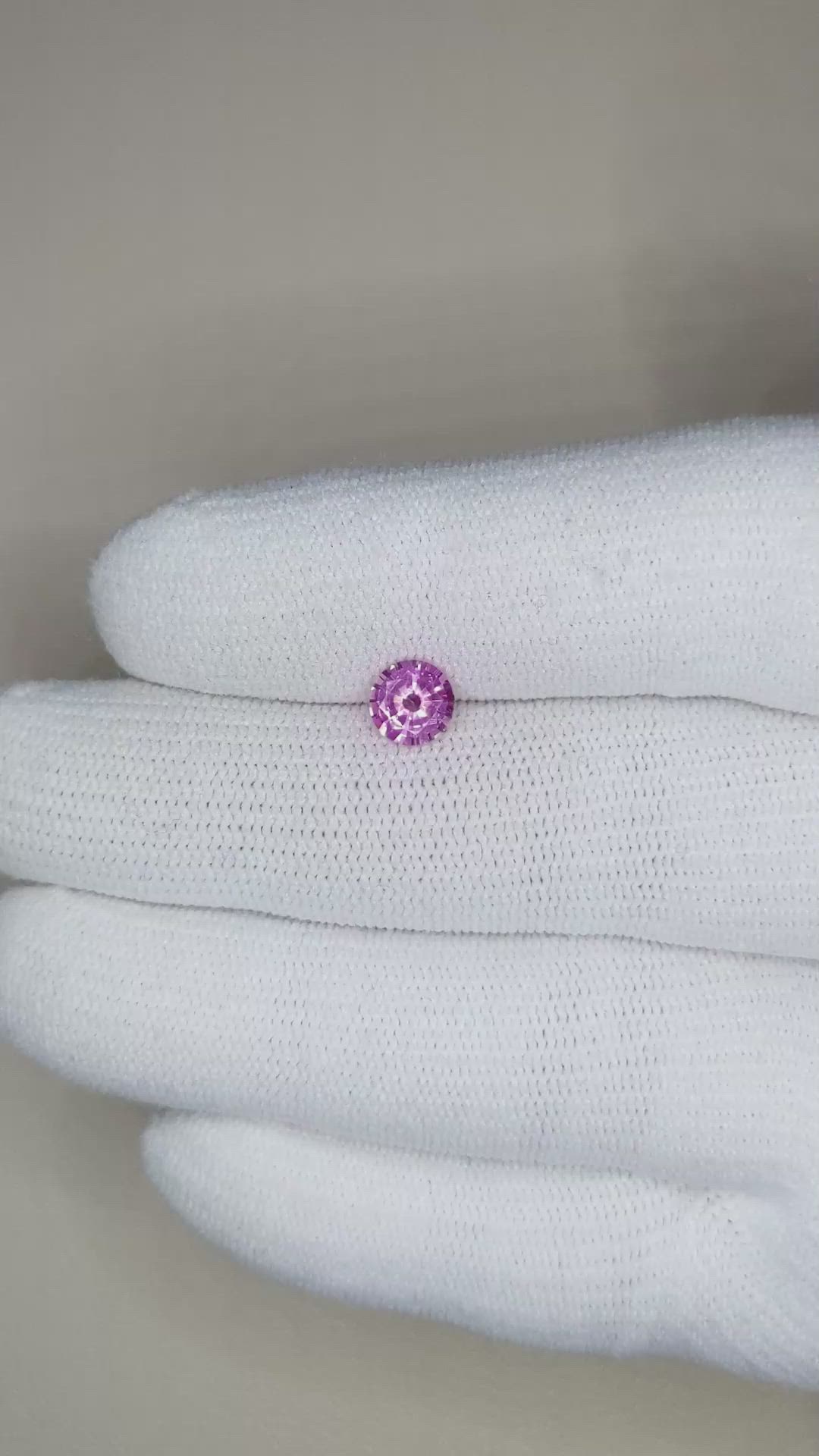 0.89 Ct. Pink Sapphire from Ceylon (Sri Lanka) Size Video