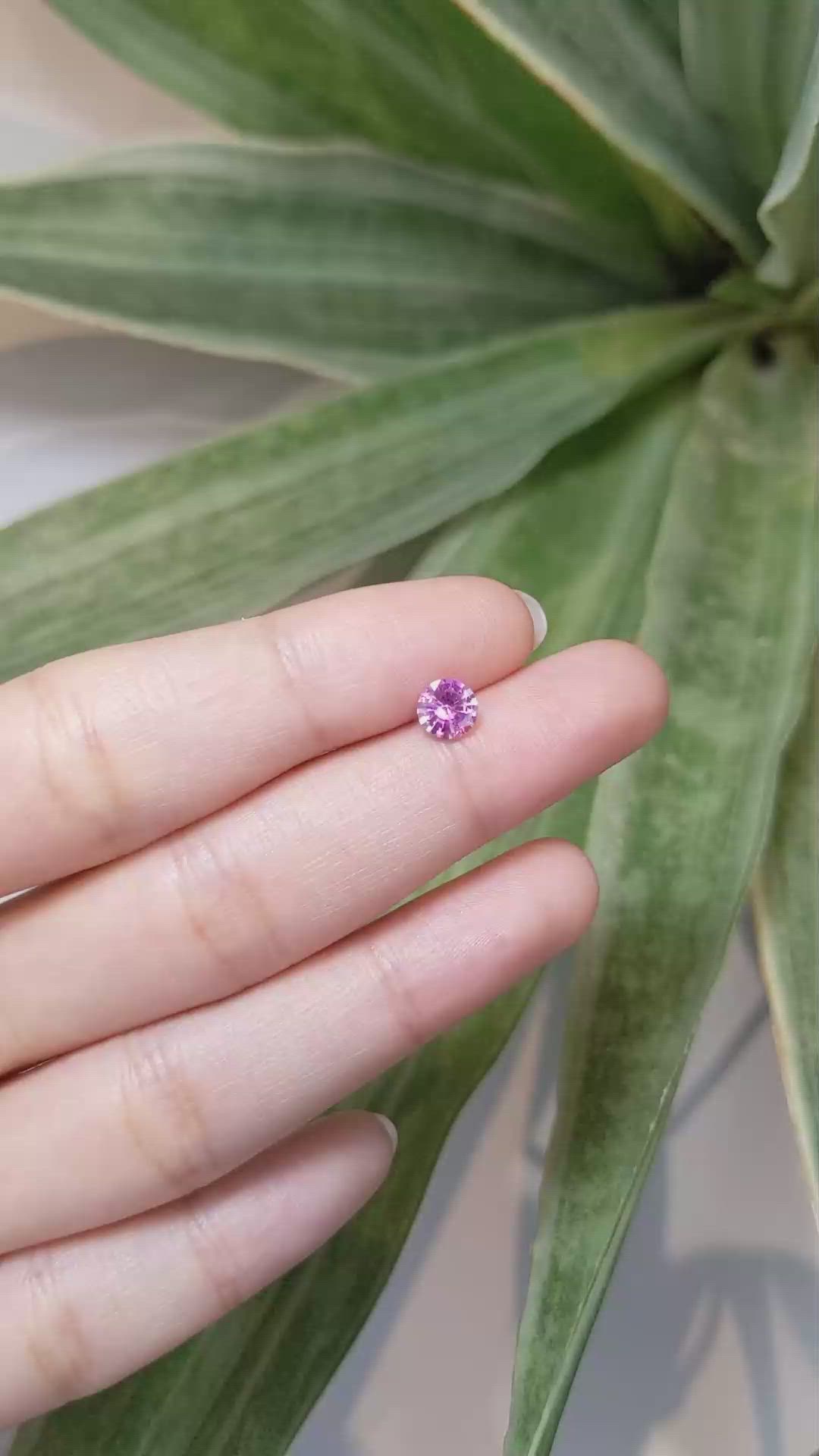 0.89 Ct. Pink Sapphire from Ceylon (Sri Lanka) Size Video