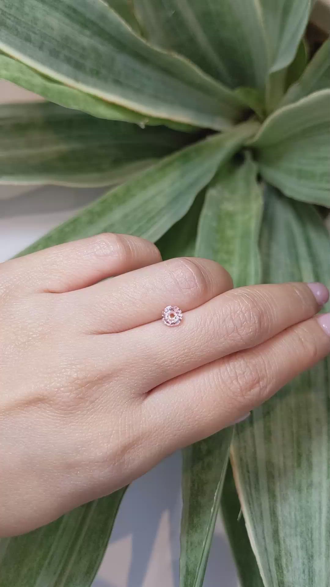 0.74 Ct. Padparadscha Sapphire from Ceylon (Sri Lanka) Size Video