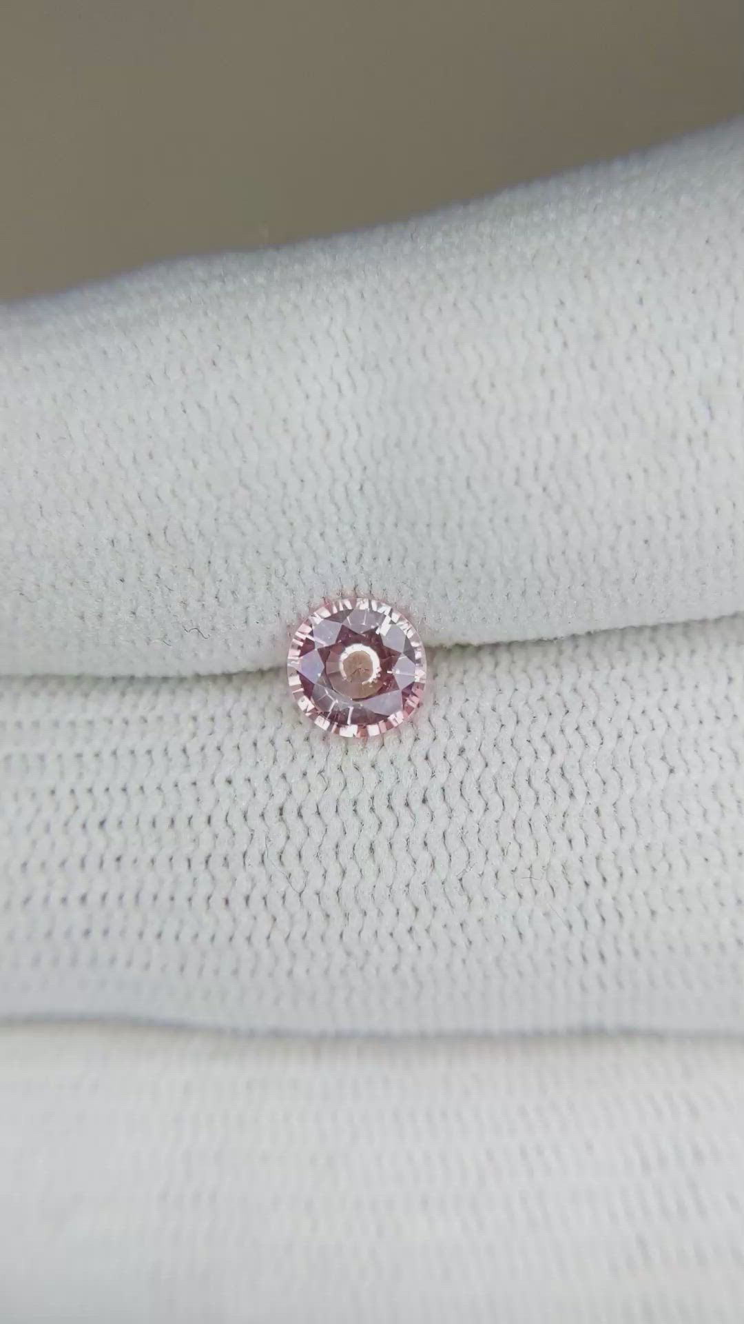 0.74 Ct. Padparadscha Sapphire from Ceylon (Sri Lanka) Size Video