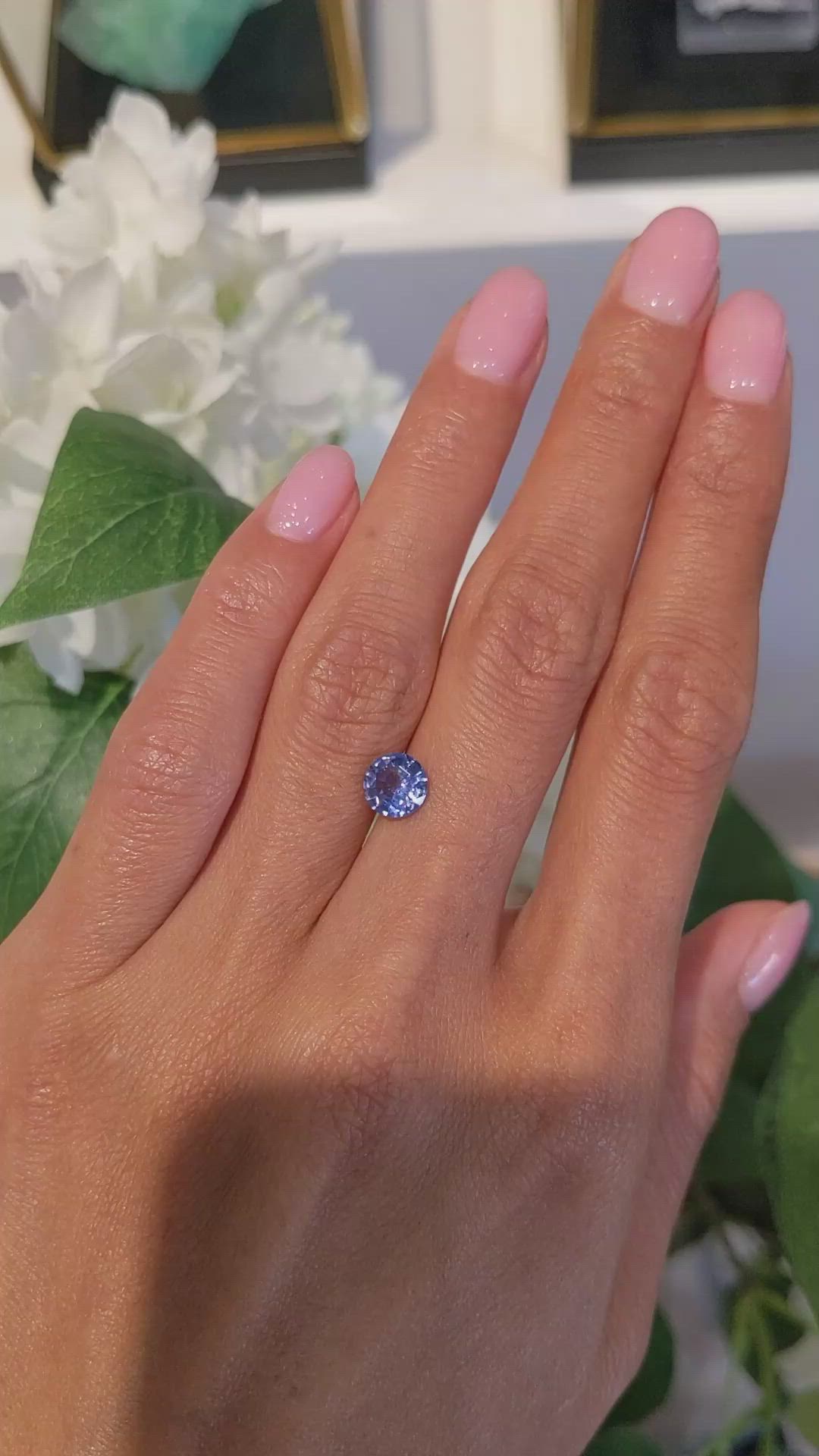 1.40 Ct. Violet Sapphire from Ceylon (Sri Lanka) Size Video
