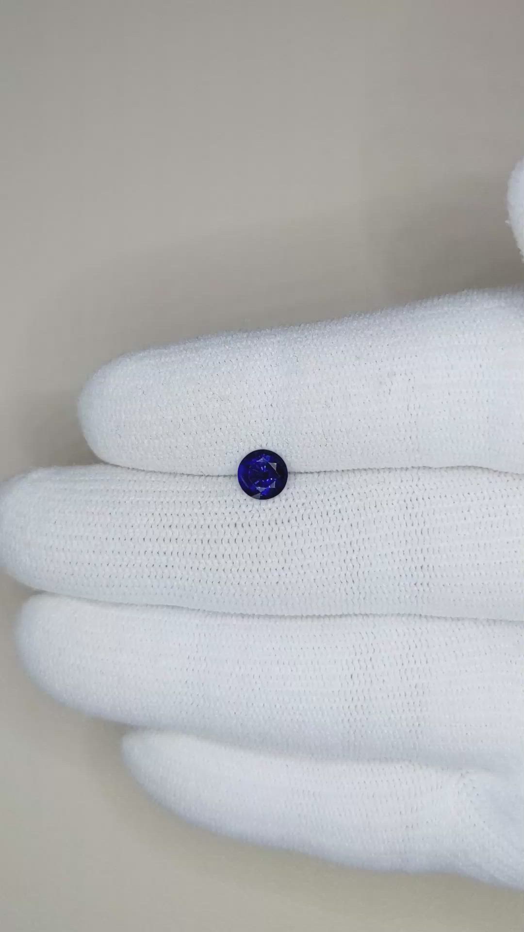 0.73 Ct. Blue Sapphire from Ceylon (Sri Lanka) Size Video