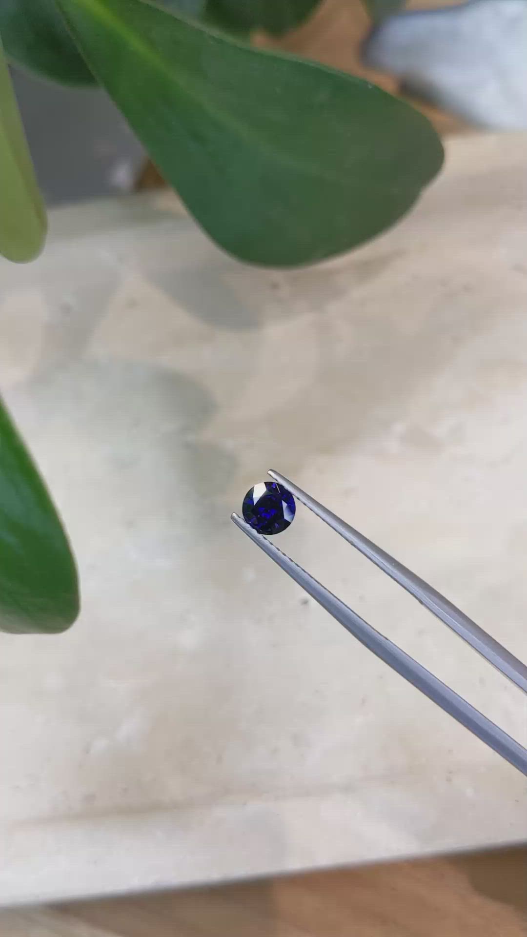 0.73 Ct. Blue Sapphire from Ceylon (Sri Lanka) Size Video