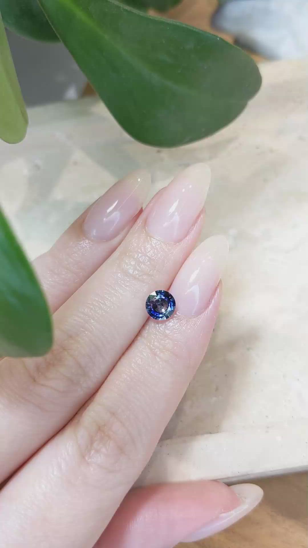 1.09 Ct. Blue Sapphire from Ceylon (Sri Lanka) Size Video