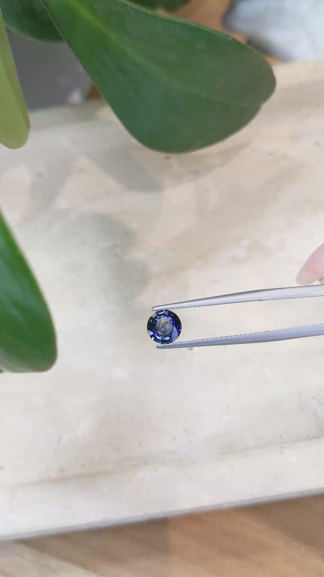 1.09 Ct. Blue Sapphire from Ceylon (Sri Lanka) Size Video