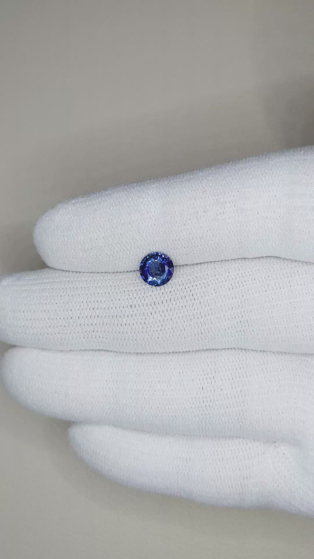 1.09 Ct. Blue Sapphire from Ceylon (Sri Lanka) Size Video