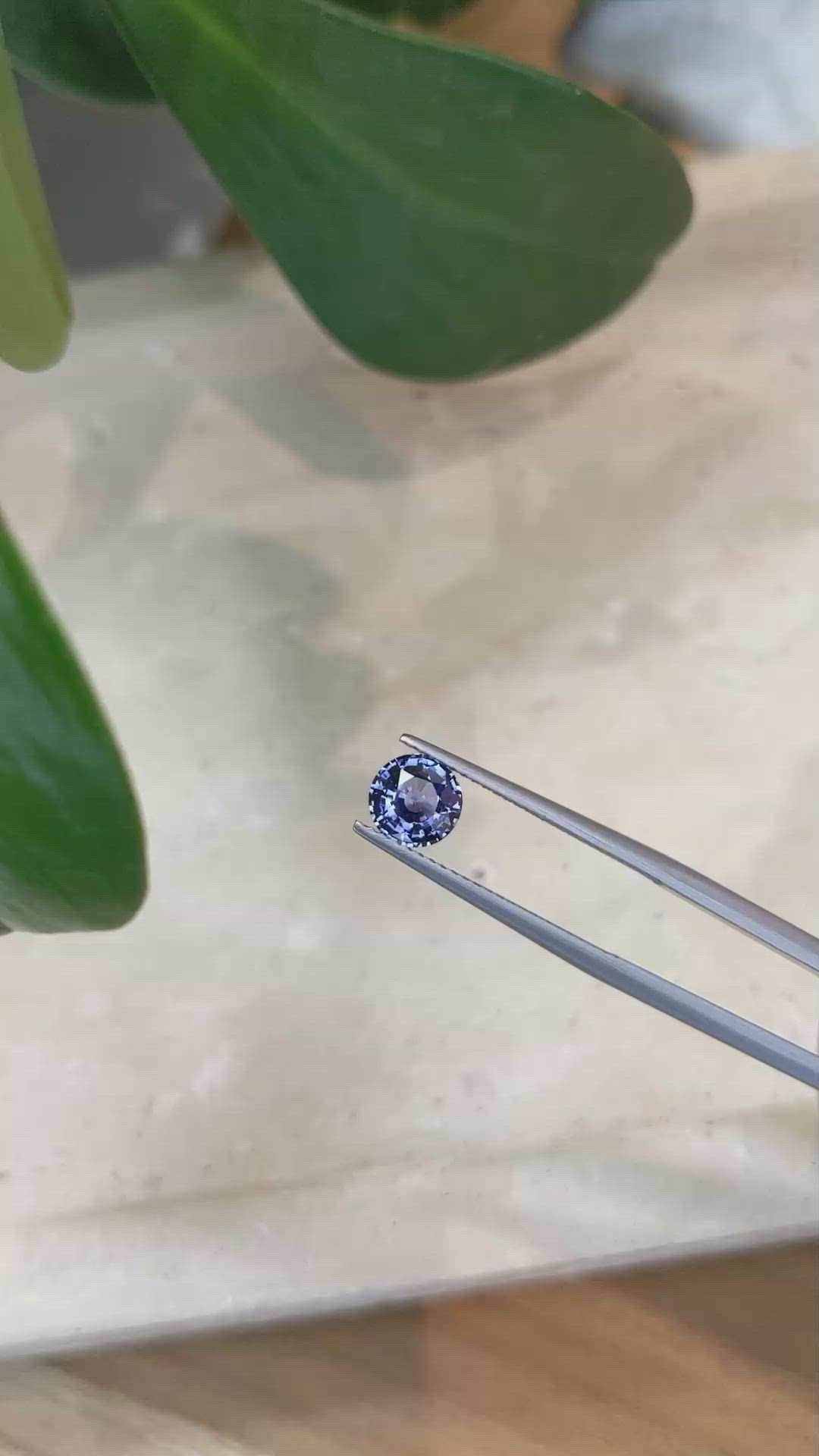 1.39 Ct. Blue Sapphire from Ceylon (Sri Lanka) Size Video