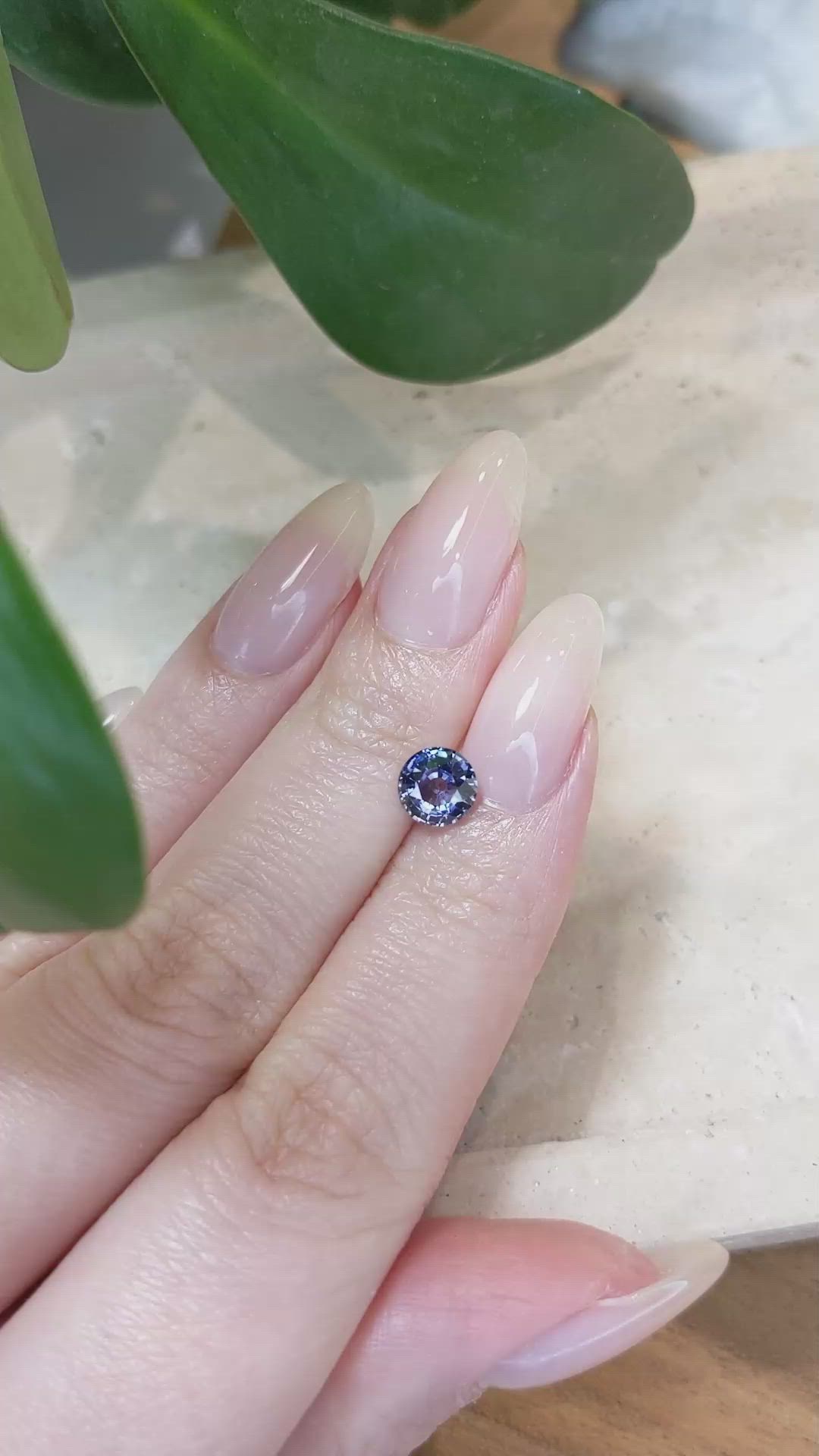 1.39 Ct. Blue Sapphire from Ceylon (Sri Lanka) Size Video