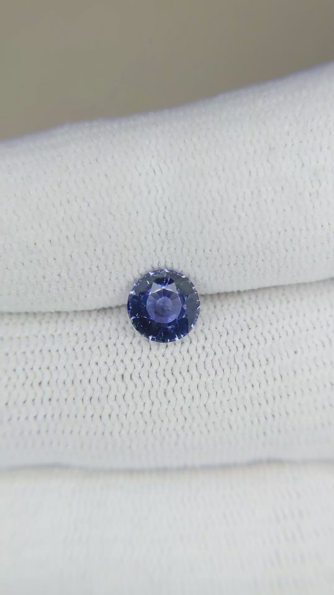 1.39 Ct. Blue Sapphire from Ceylon (Sri Lanka) Size Video