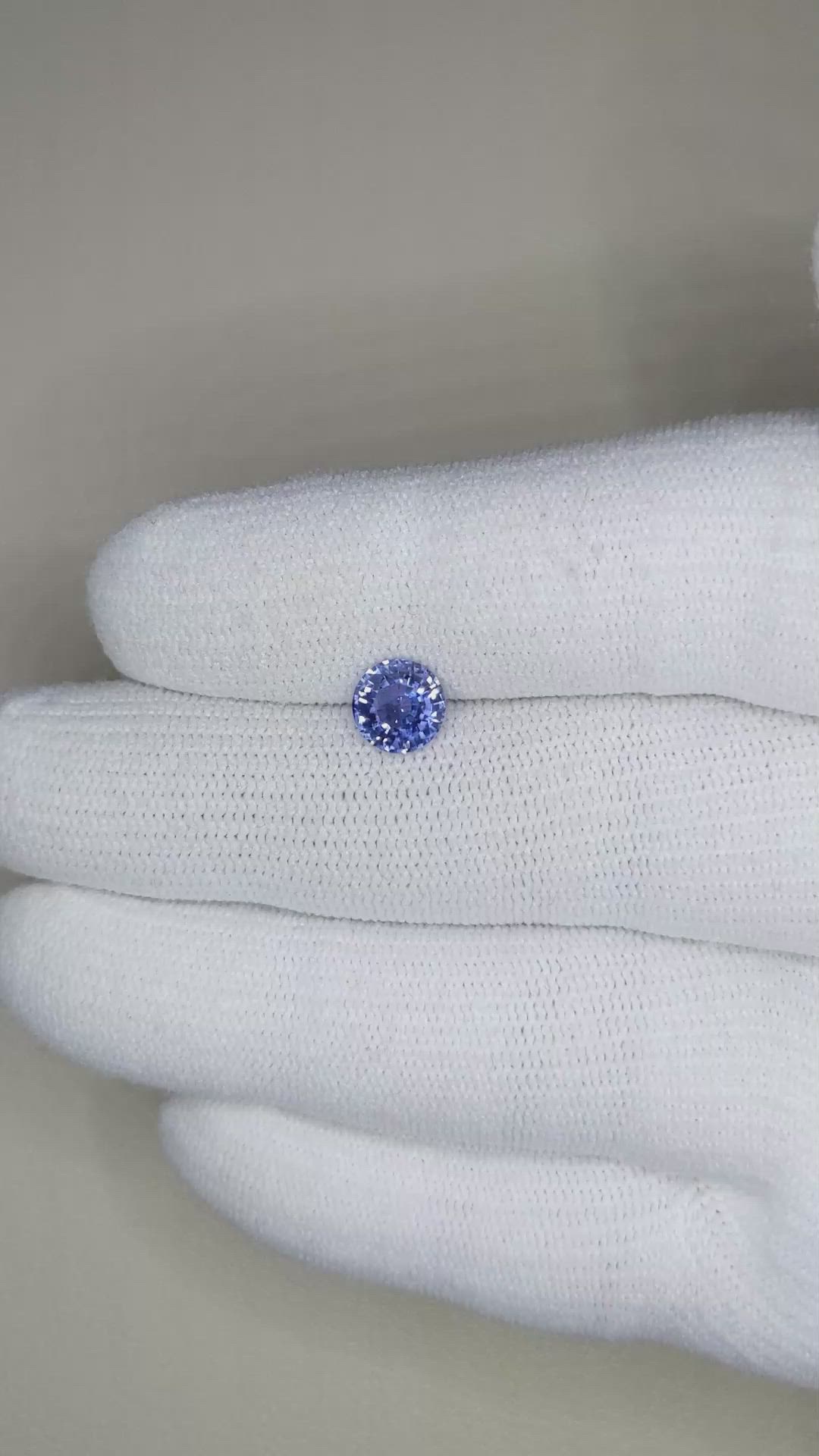 1.39 Ct. Blue Sapphire from Ceylon (Sri Lanka) Size Video