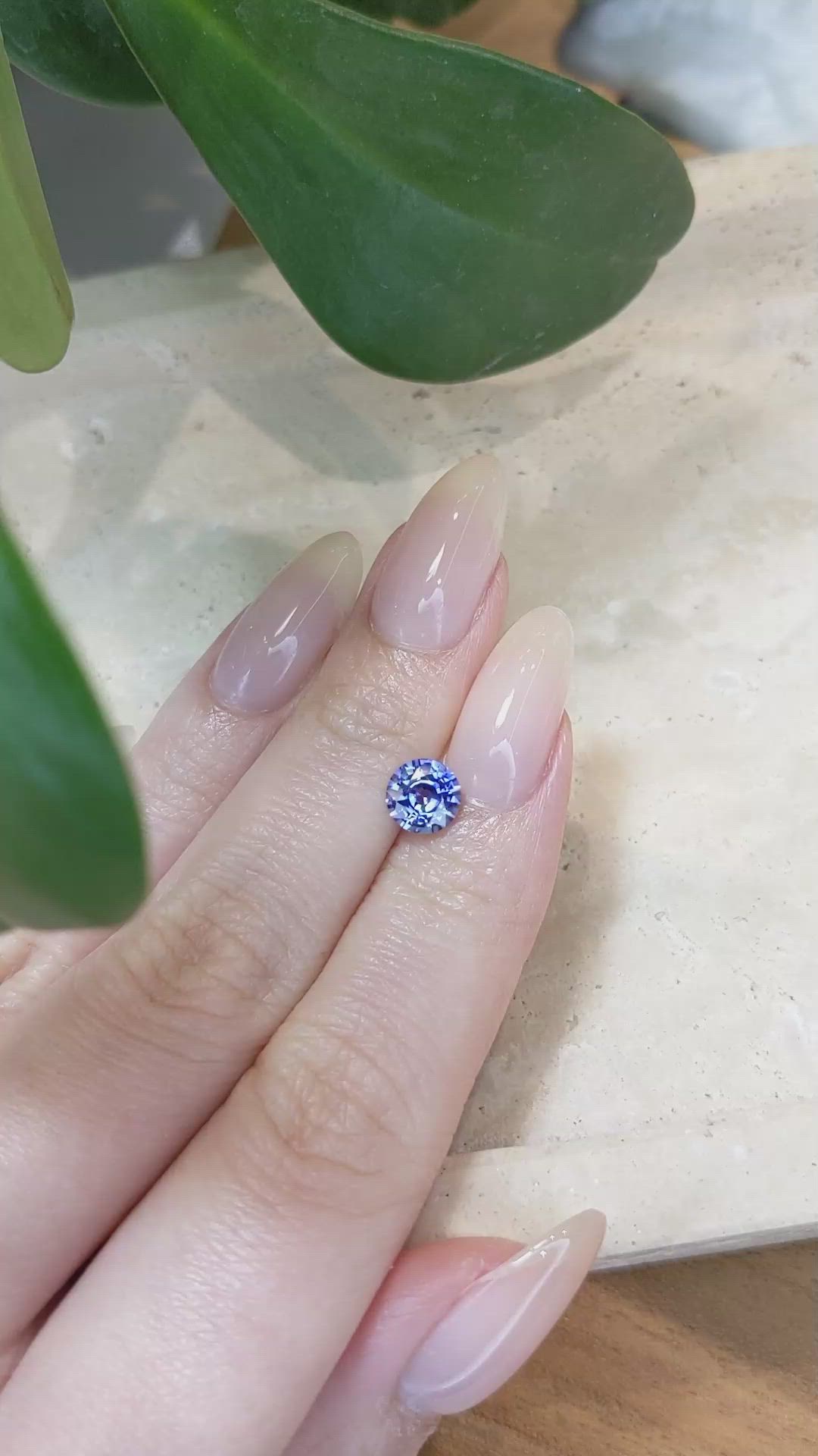 1.28 Ct. Blue Sapphire from Ceylon (Sri Lanka) Size Video