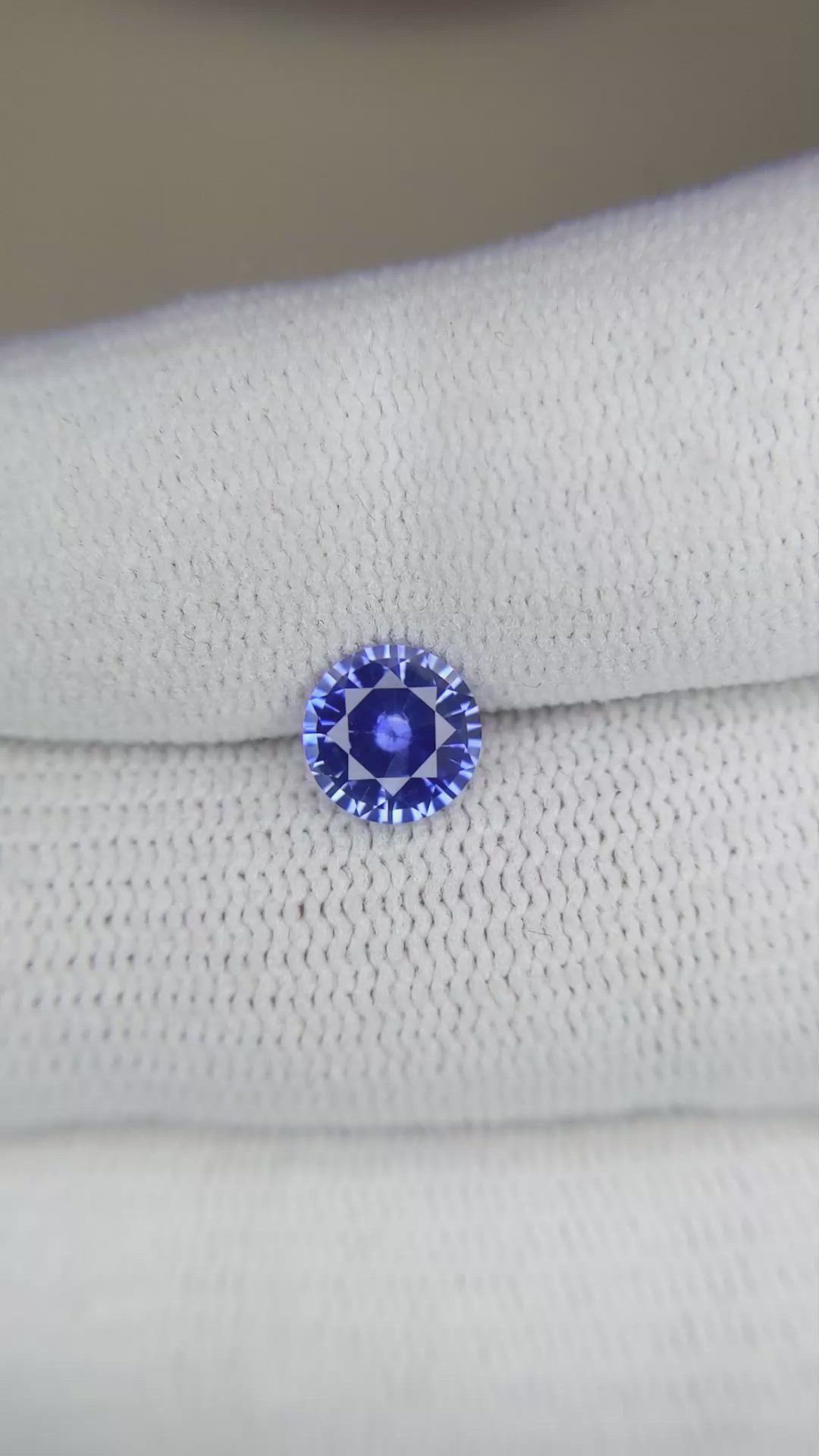 1.28 Ct. Blue Sapphire from Ceylon (Sri Lanka) Size Video
