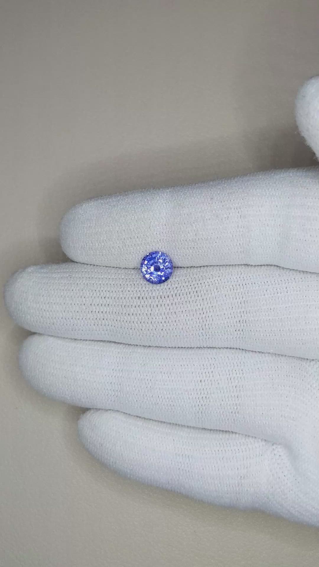 1.28 Ct. Blue Sapphire from Ceylon (Sri Lanka) Size Video