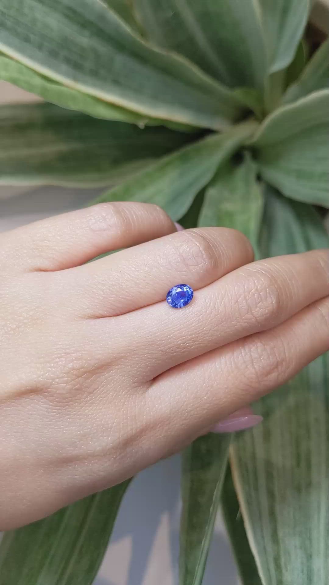 1.00 Ct. Blue Sapphire from Ceylon (Sri Lanka) Size Video