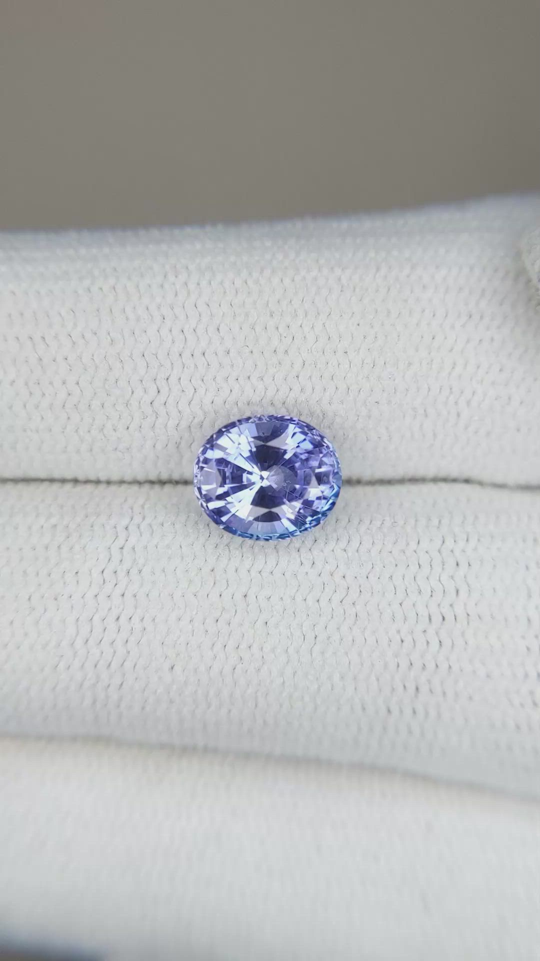 2.02 Ct. Blue Sapphire from Ceylon (Sri Lanka) Size Video