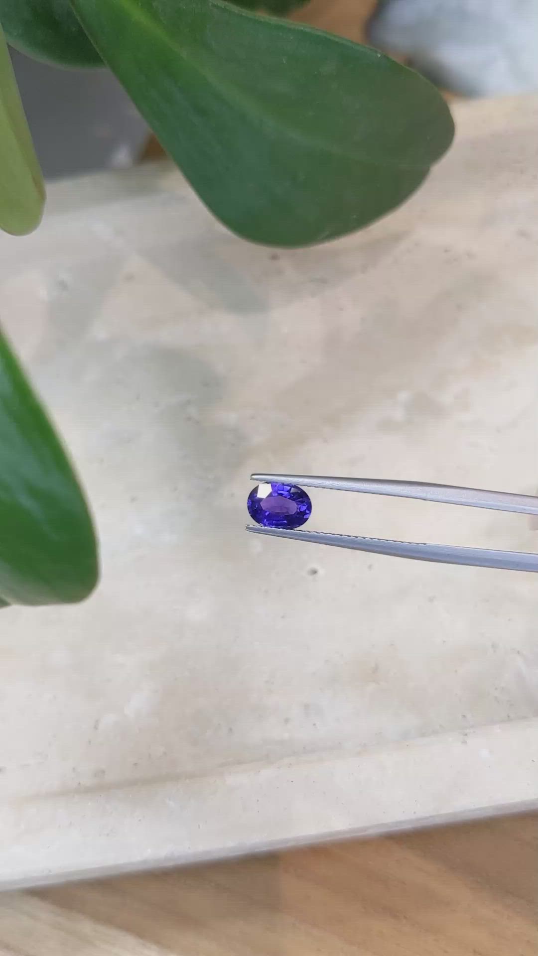 1.09 Ct. Color Change Sapphire from Ceylon (Sri Lanka) Size Video