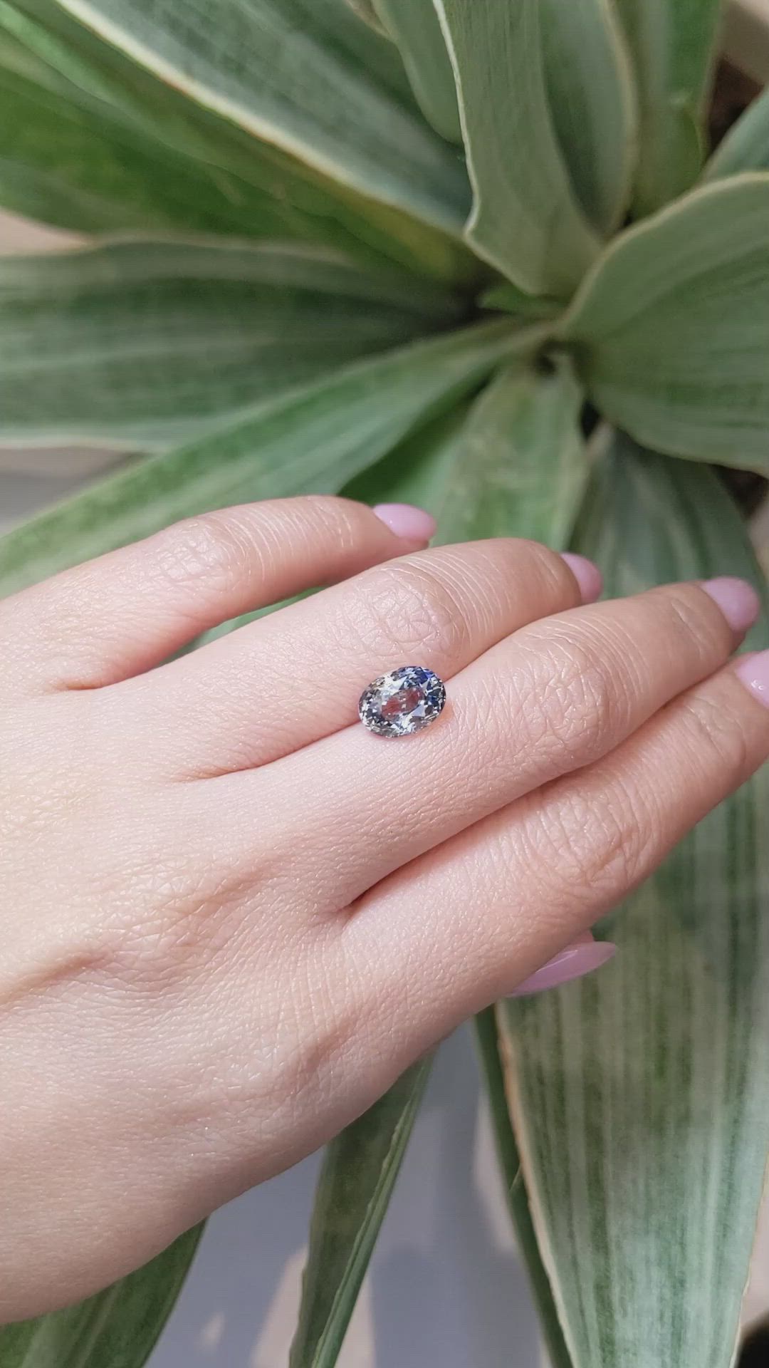 3.22 Ct. Bi Color Sapphire from Ceylon (Sri Lanka) Size Video